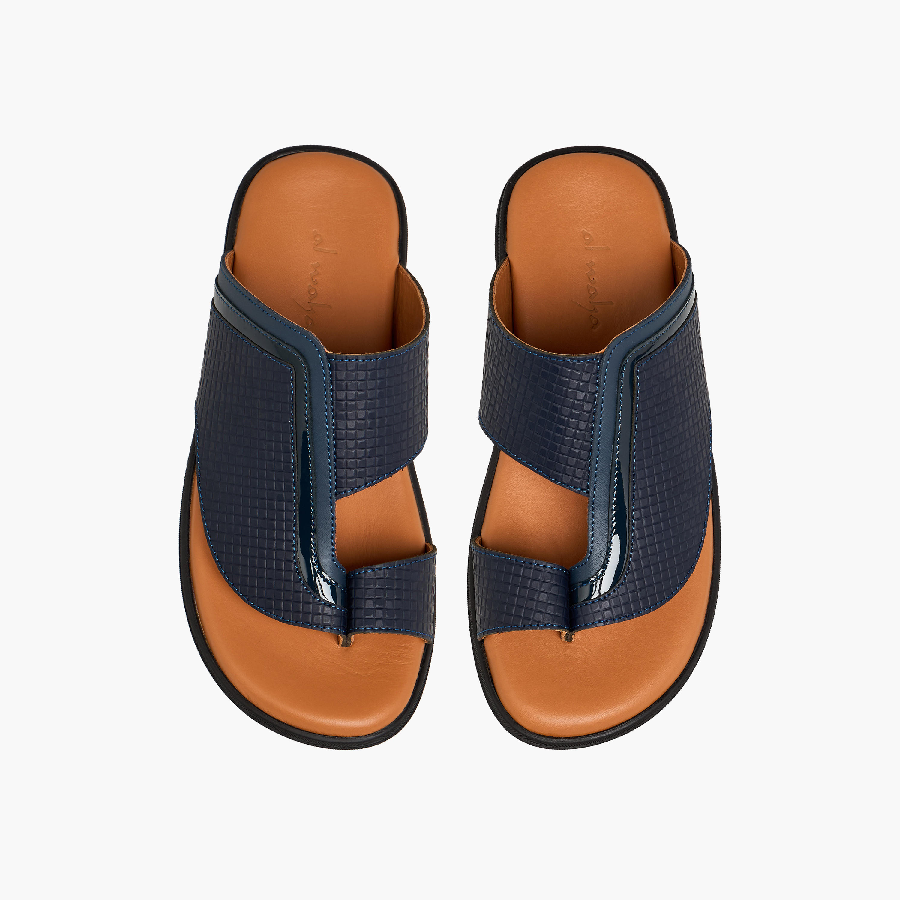 Al Waha Boys Textured Arabic Sandals-boys-shoes-sandals-image-1