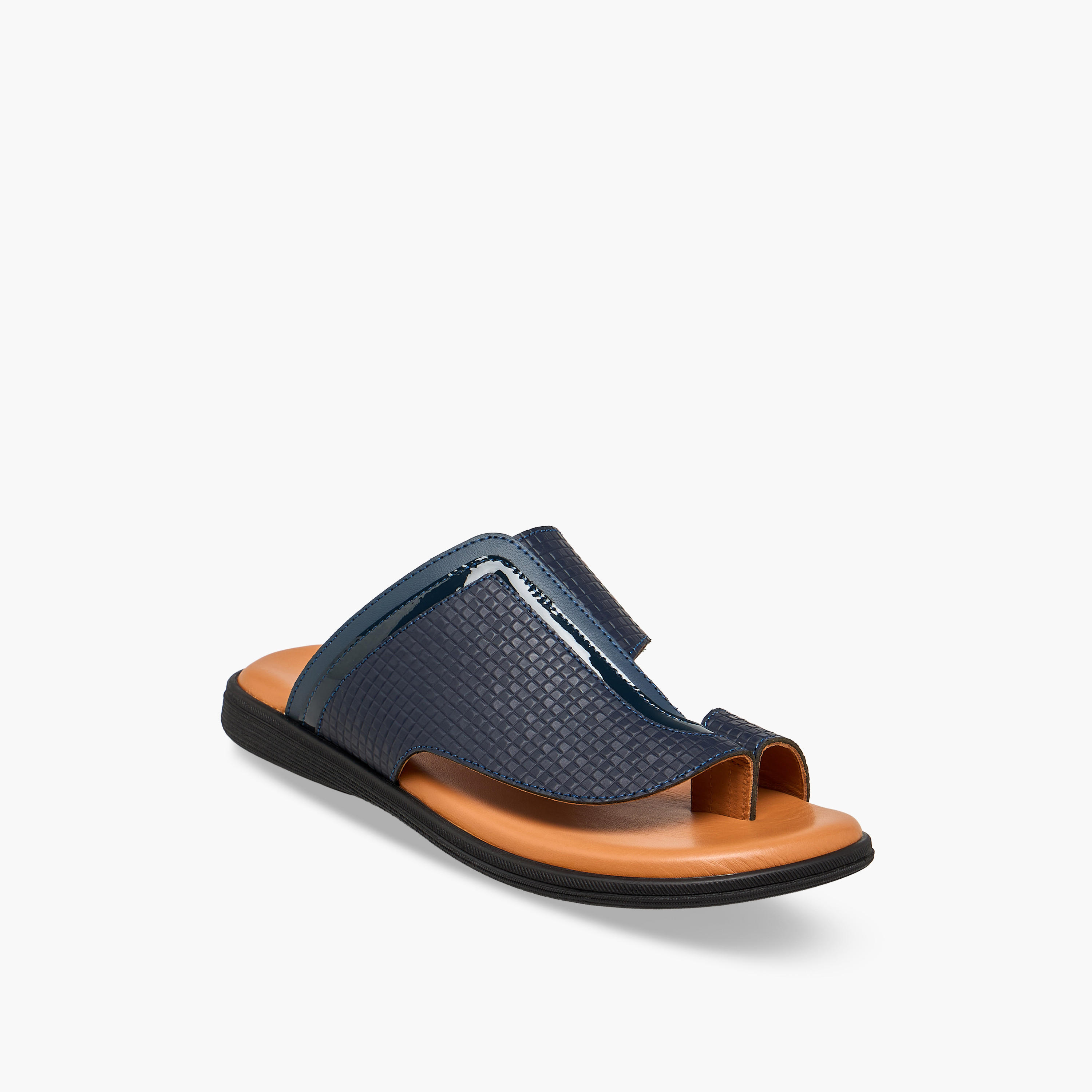 Al Waha Boys Textured Arabic Sandals-boys-shoes-sandals-image-2