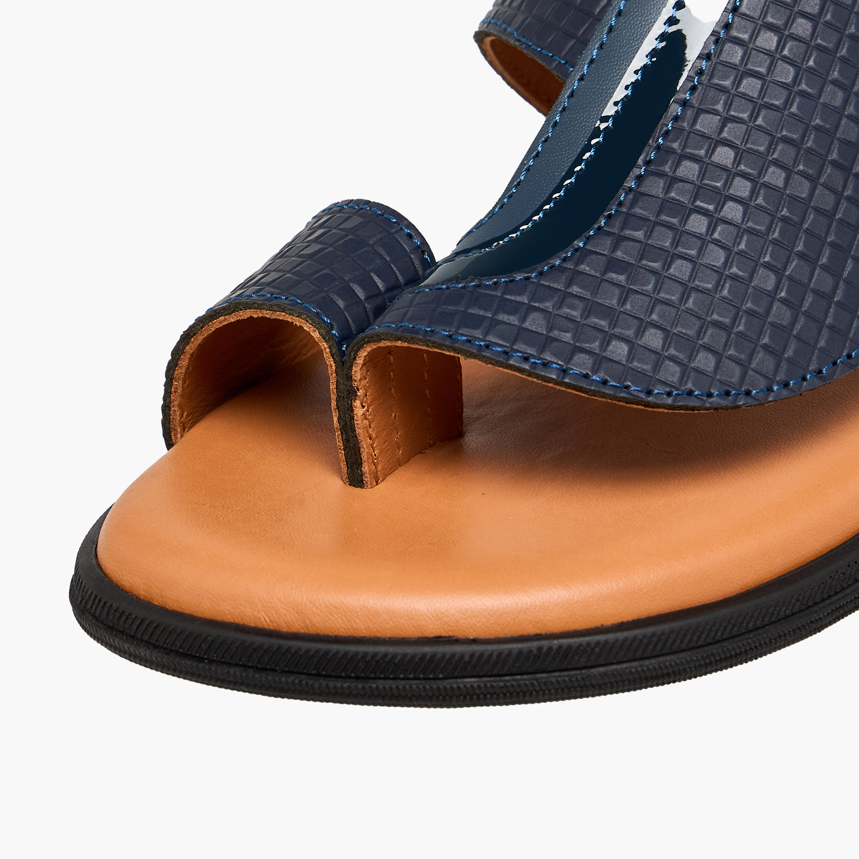 Al Waha Boys Textured Arabic Sandals-boys-shoes-sandals-image-4