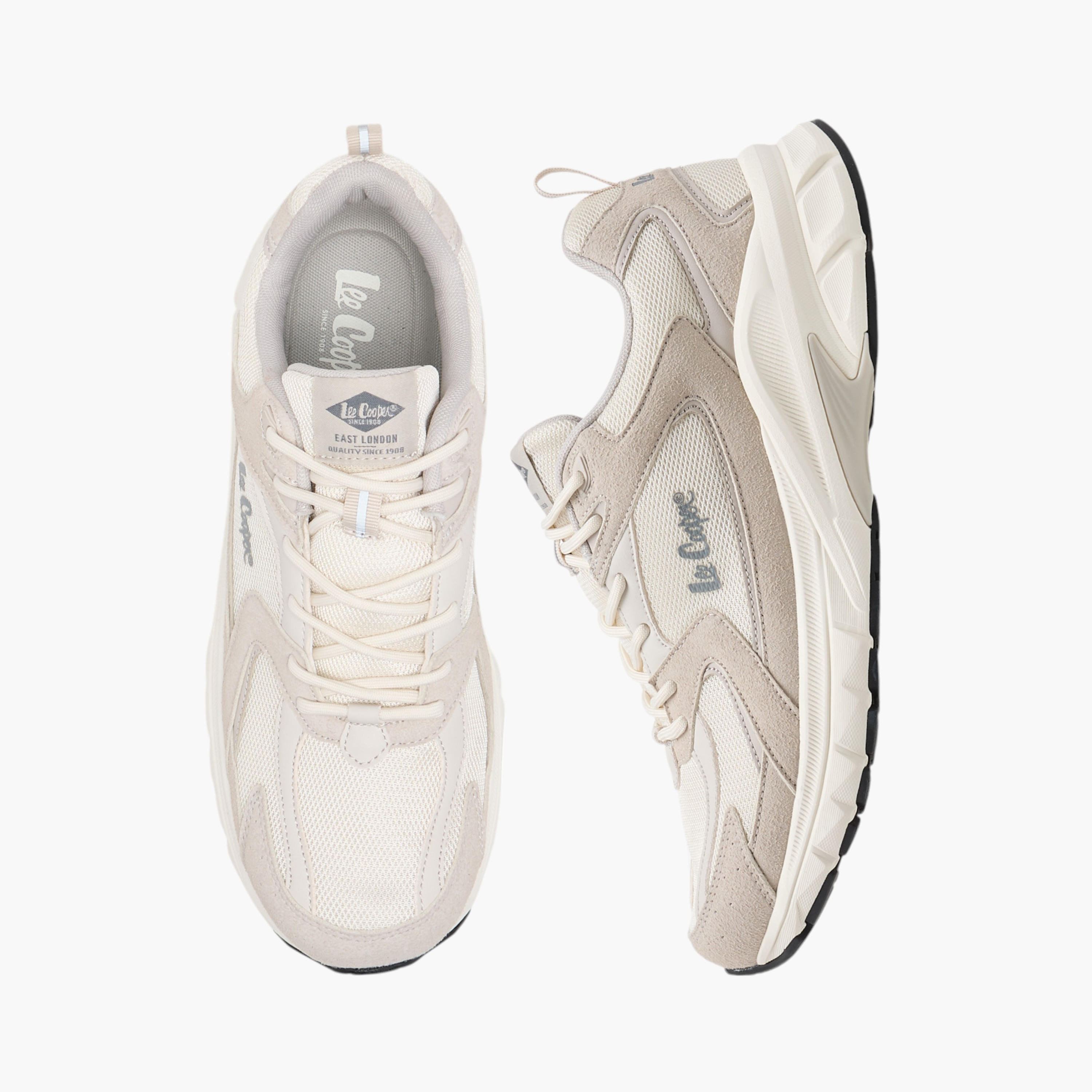 Lee Cooper Men's Panelled Lace-Up Sports Shoes with Pull Tab-men-shoes-sneakers-image-1