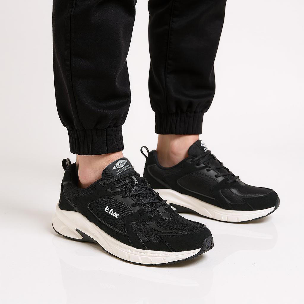 Lee Cooper Men's Panelled Lace-Up Sports Shoes with Pull Tab-men-shoes-sports-image-2