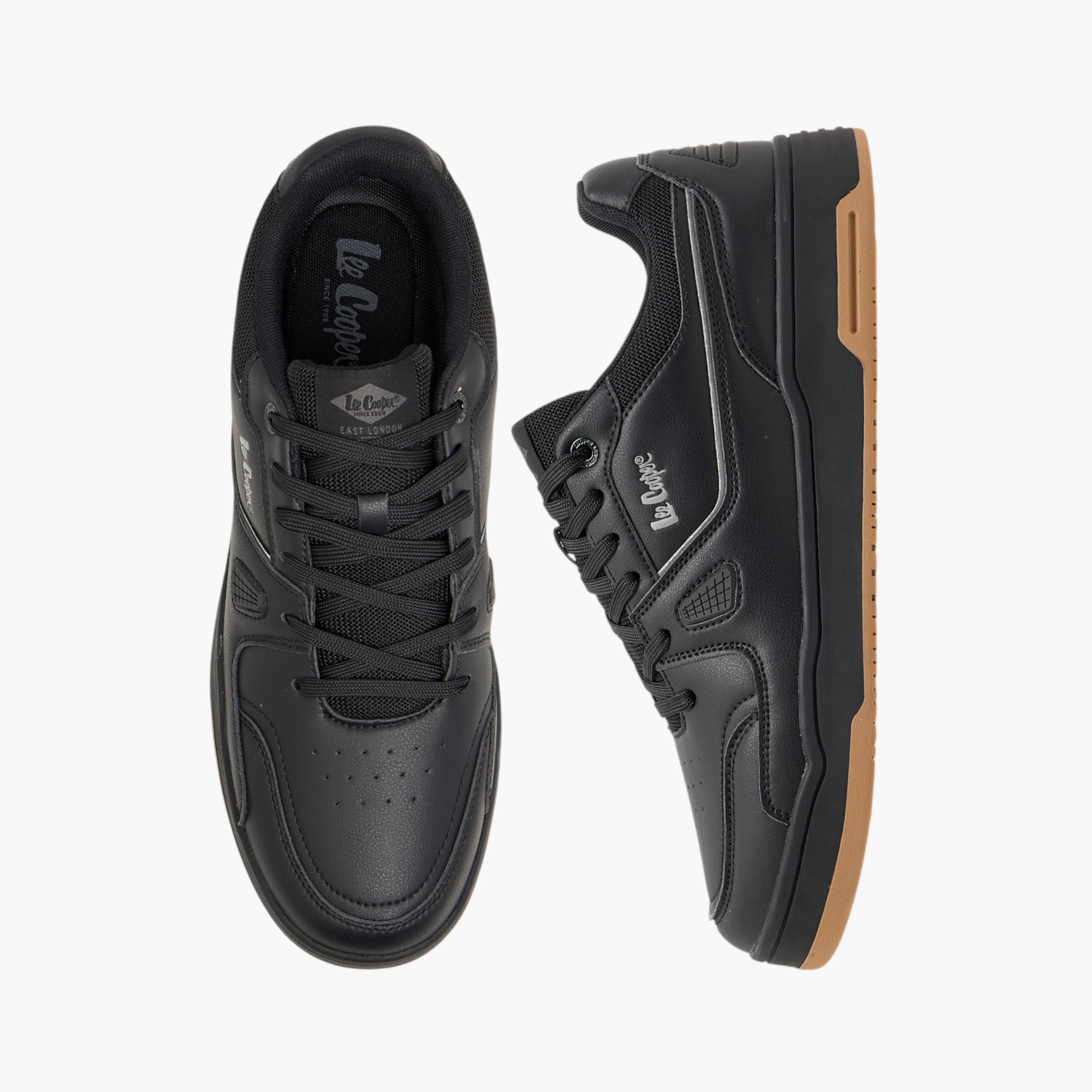 Lee Cooper Men's Panelled Lace-Up Sneakers-men-shoes-sneakers-image-1