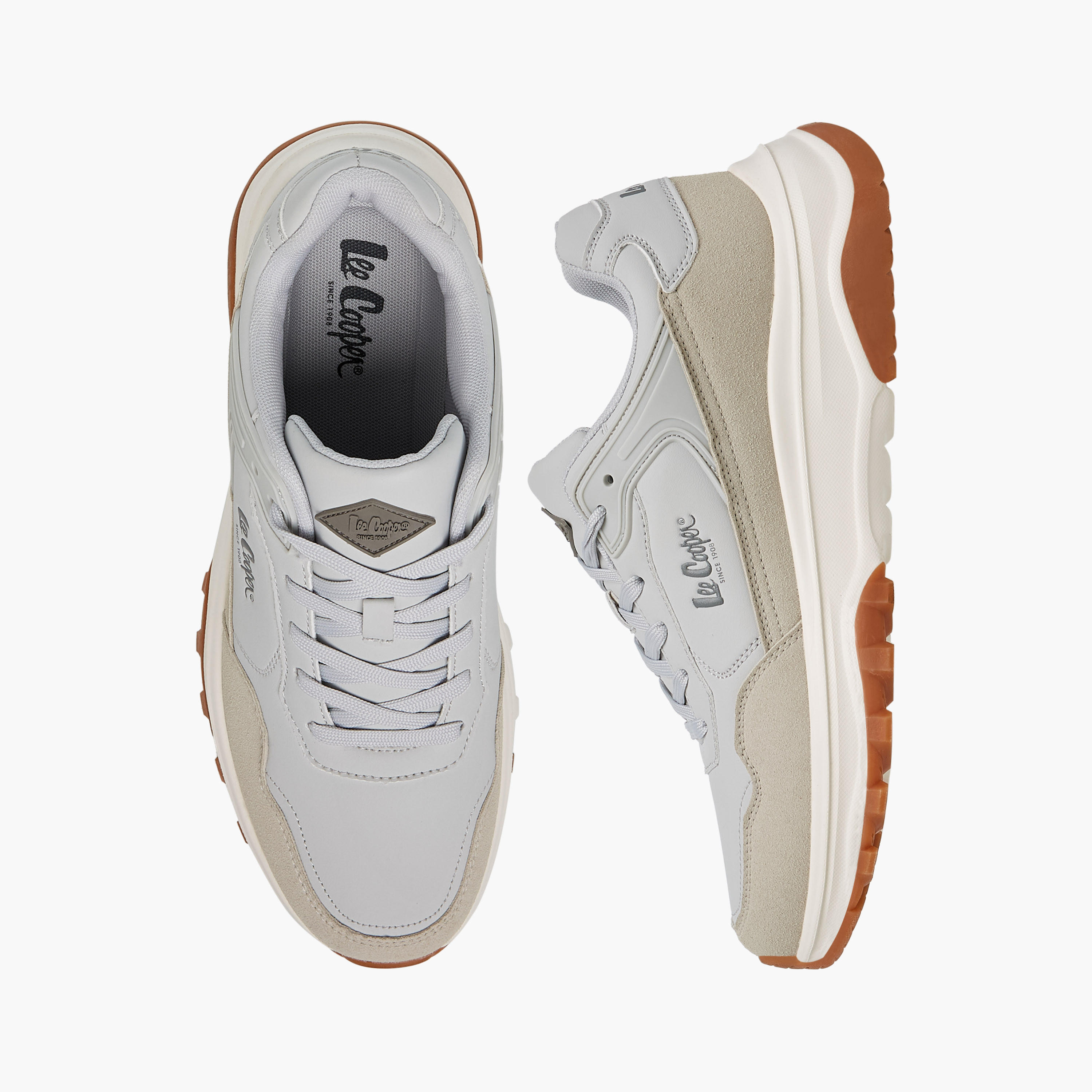 Lee Cooper Men's Colourblock Lace-Up Sneakers-men-shoes-sneakers-image-1