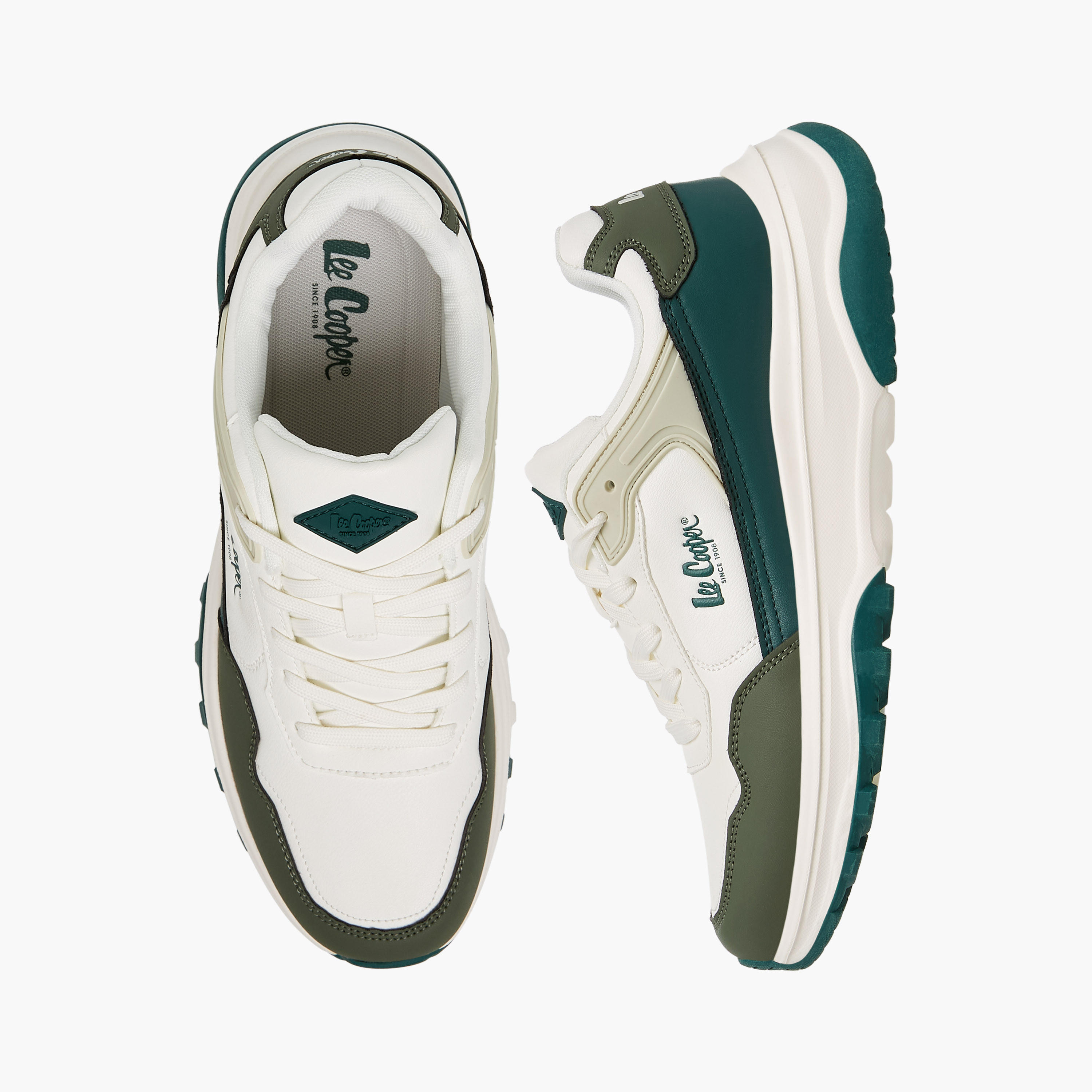 Lee Cooper Men's Colourblock Lace-Up Sneakers-men-shoes-sneakers-image-1