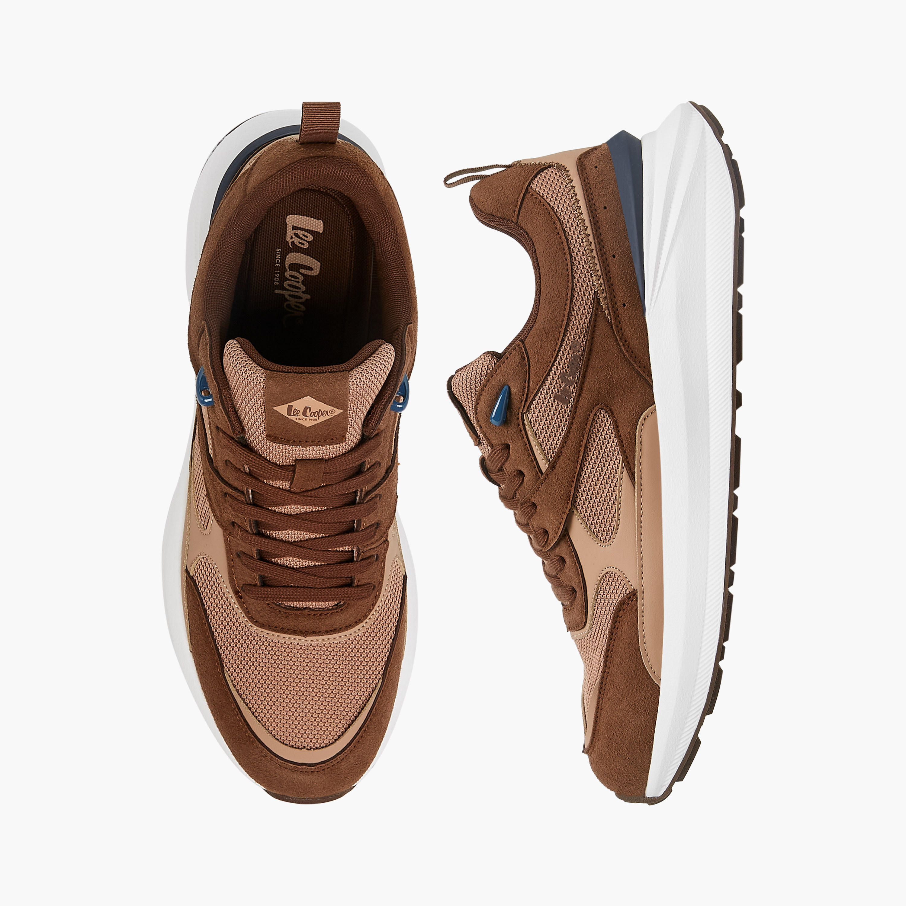 Lee Cooper Men's Colourblock Lace-Up Sneakers-men-shoes-sneakers-image-1