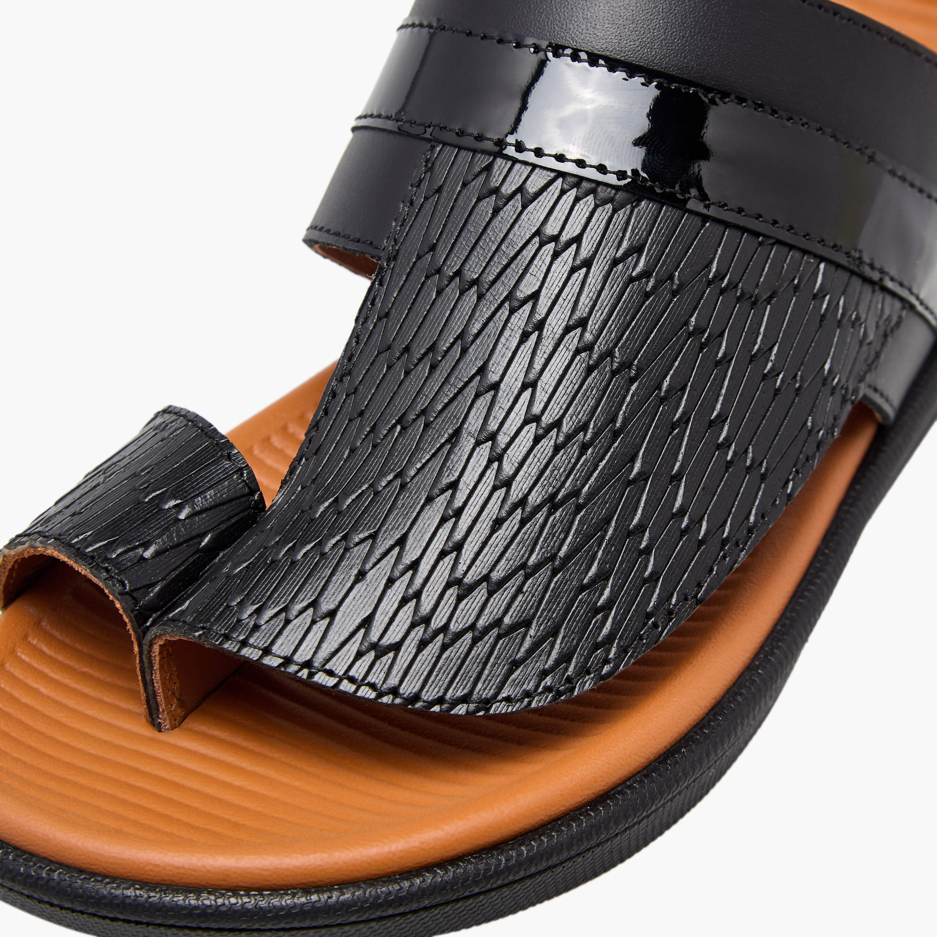 صندل عربي جلد سهل الارتداء للأولاد من الواحة-boys-shoes-sandals-image-6