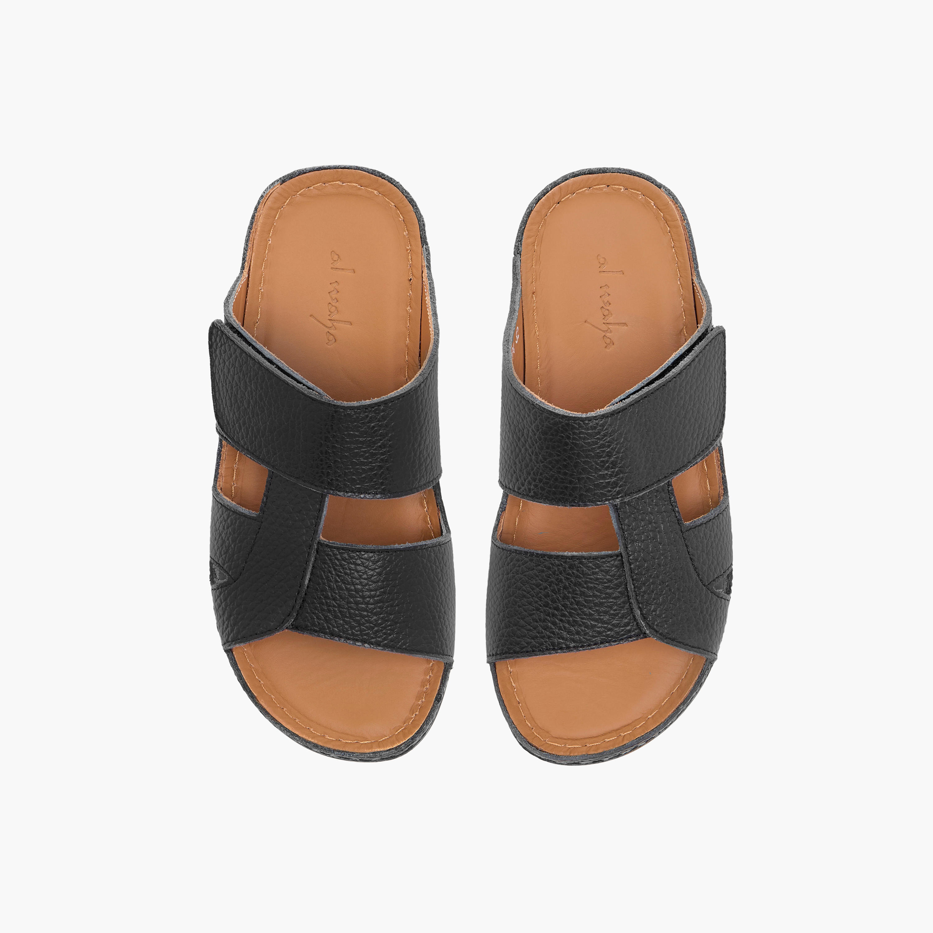 Al Waha Textured Slip-On Arabic Sandals-boys-shoes-sandals-image-1