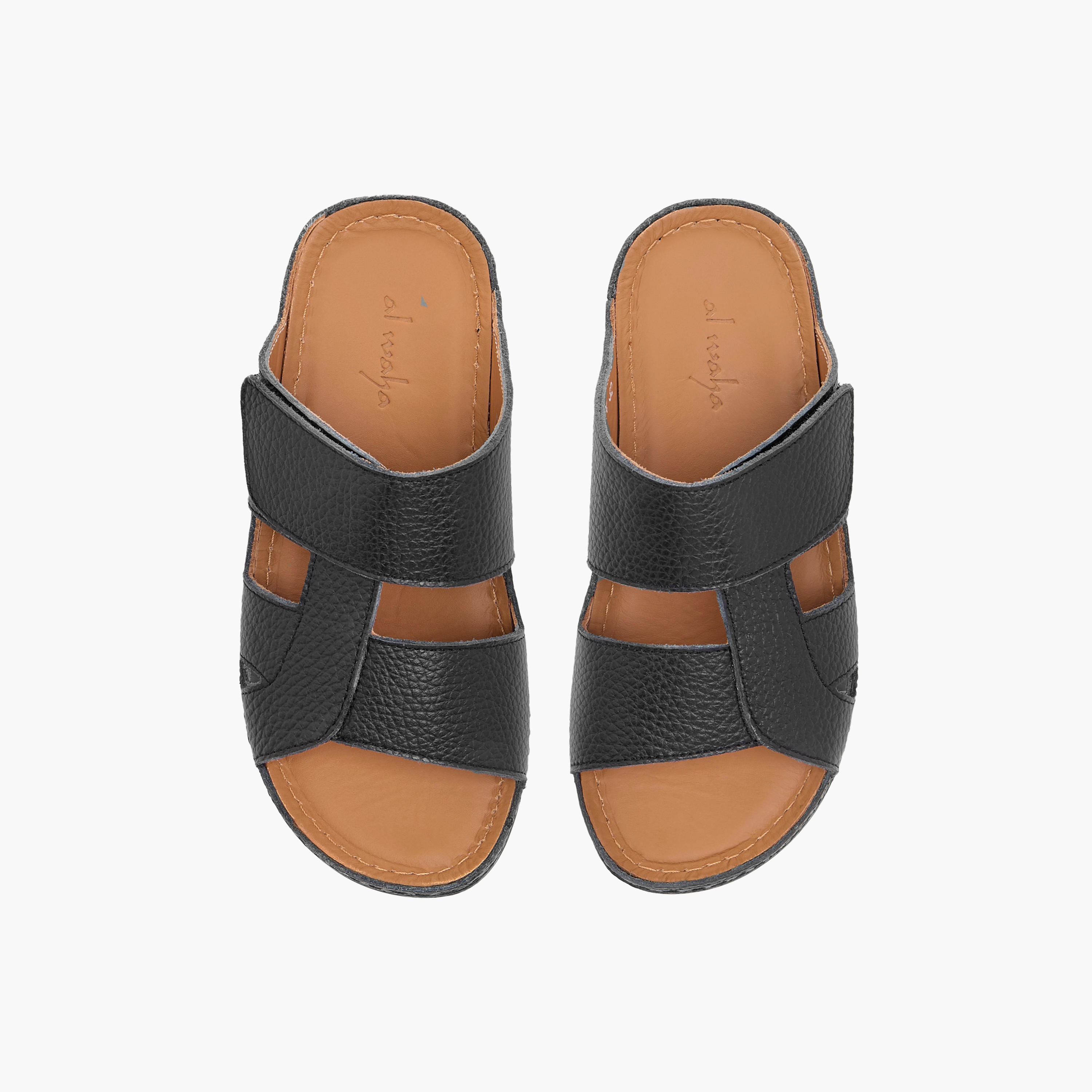 Al Waha Textured Slip-On Arabic Sandals-boys-shoes-sandals-image-1