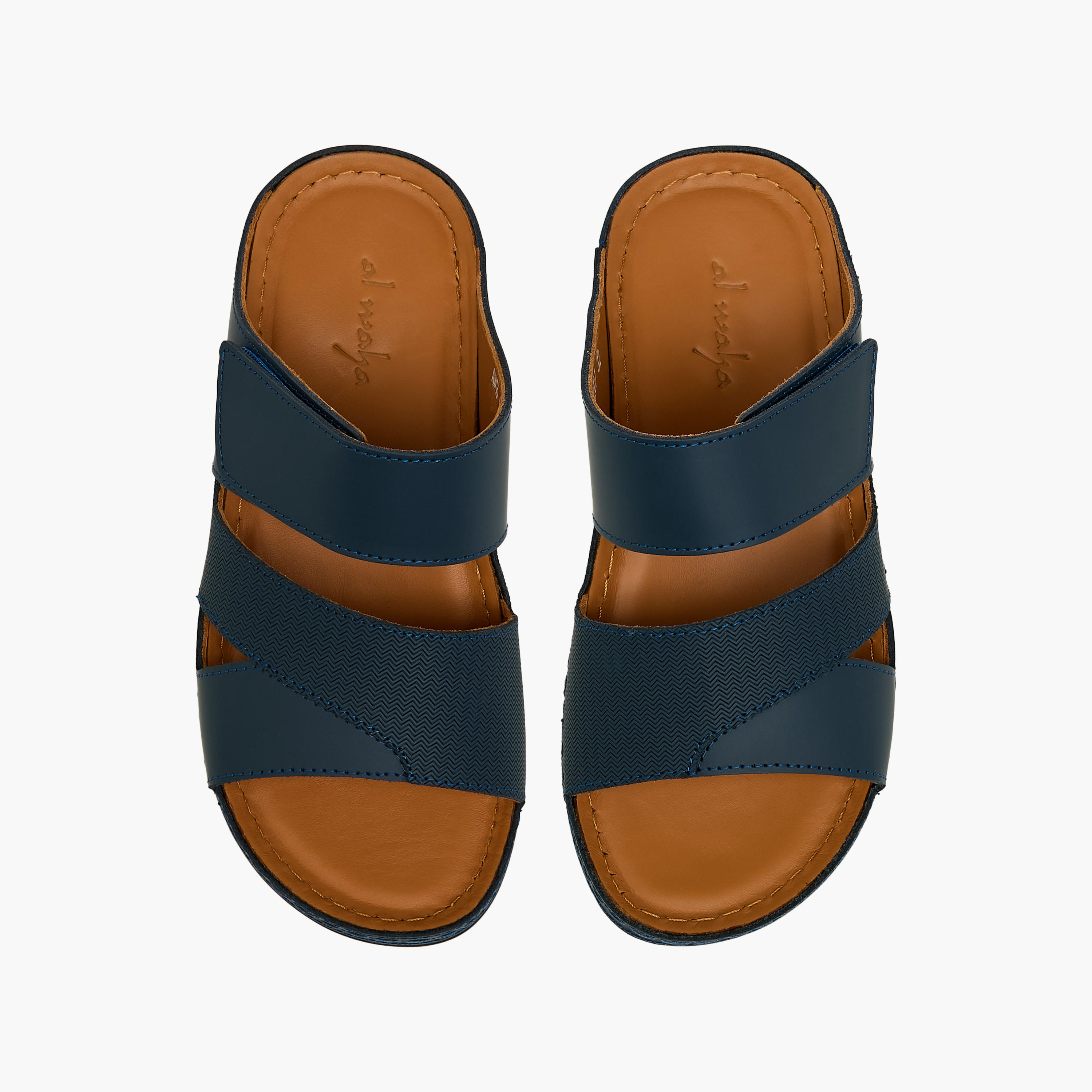 Al Waha Boys Textured Arabic Sandals-boys-shoes-sandals-image-1