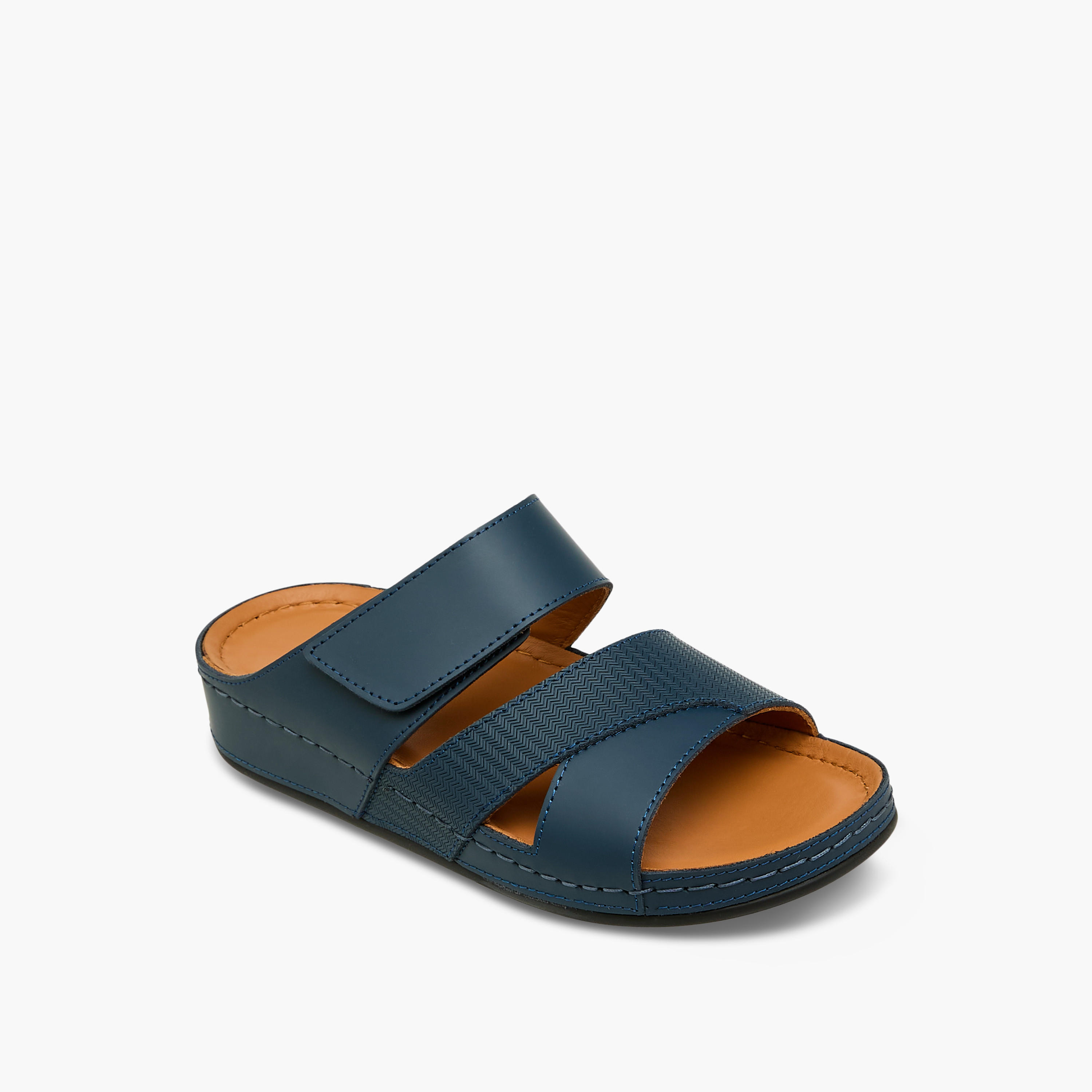 Al Waha Boys Textured Arabic Sandals-boys-shoes-sandals-image-2