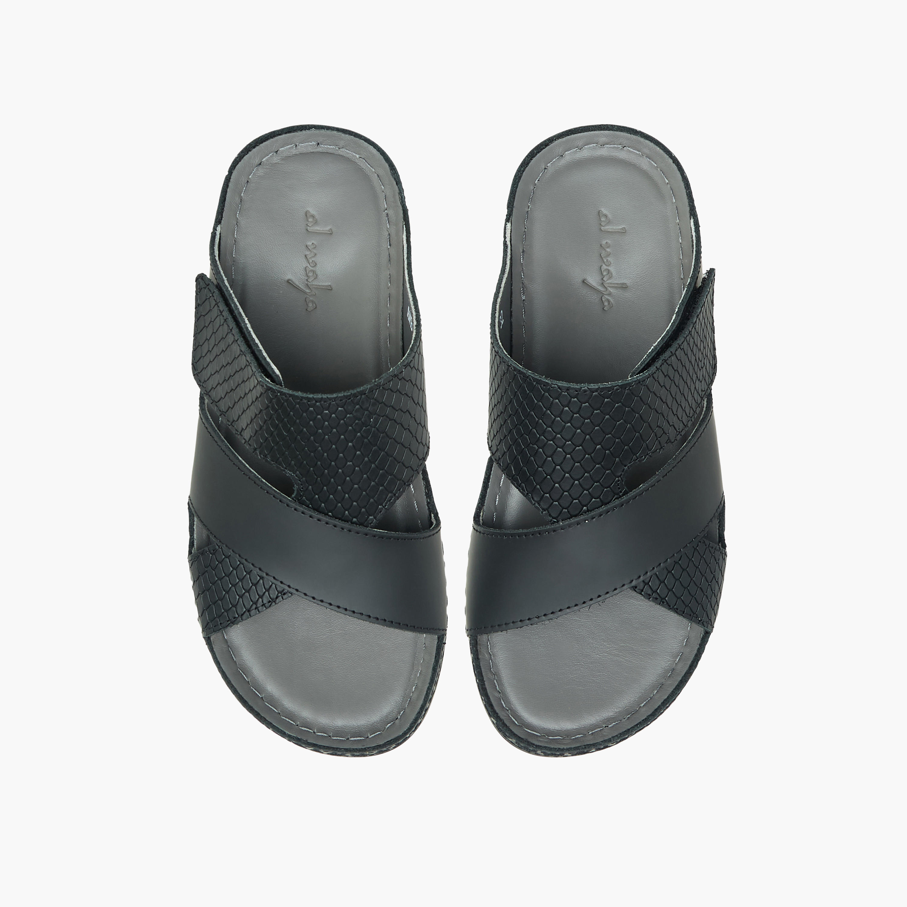 Al Waha Boys Leather Arabic Sandals-boys-shoes-sandals-image-1