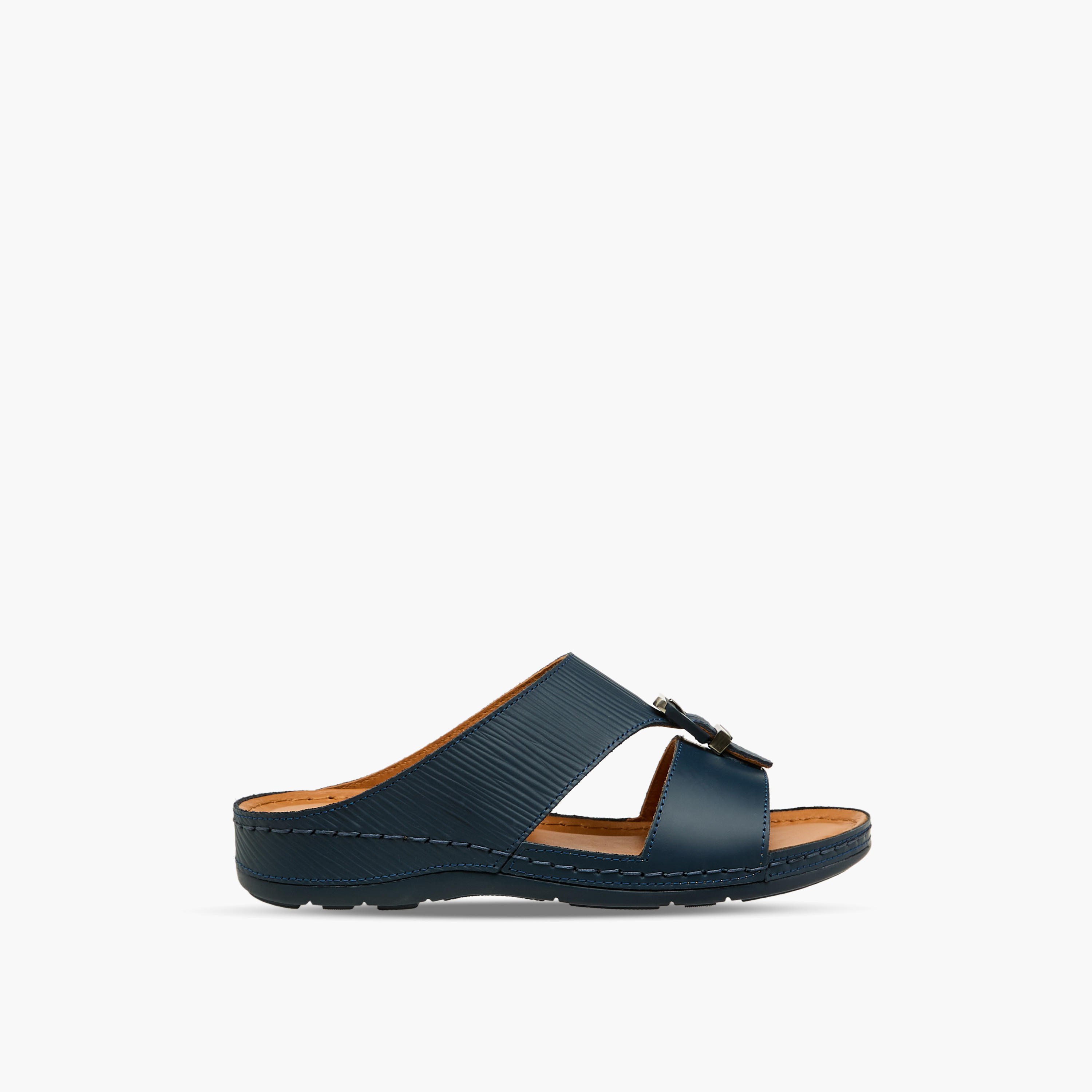 Al Waha Boys Textured Leather Arabic Sandals-boys-shoes-sandals-image-3