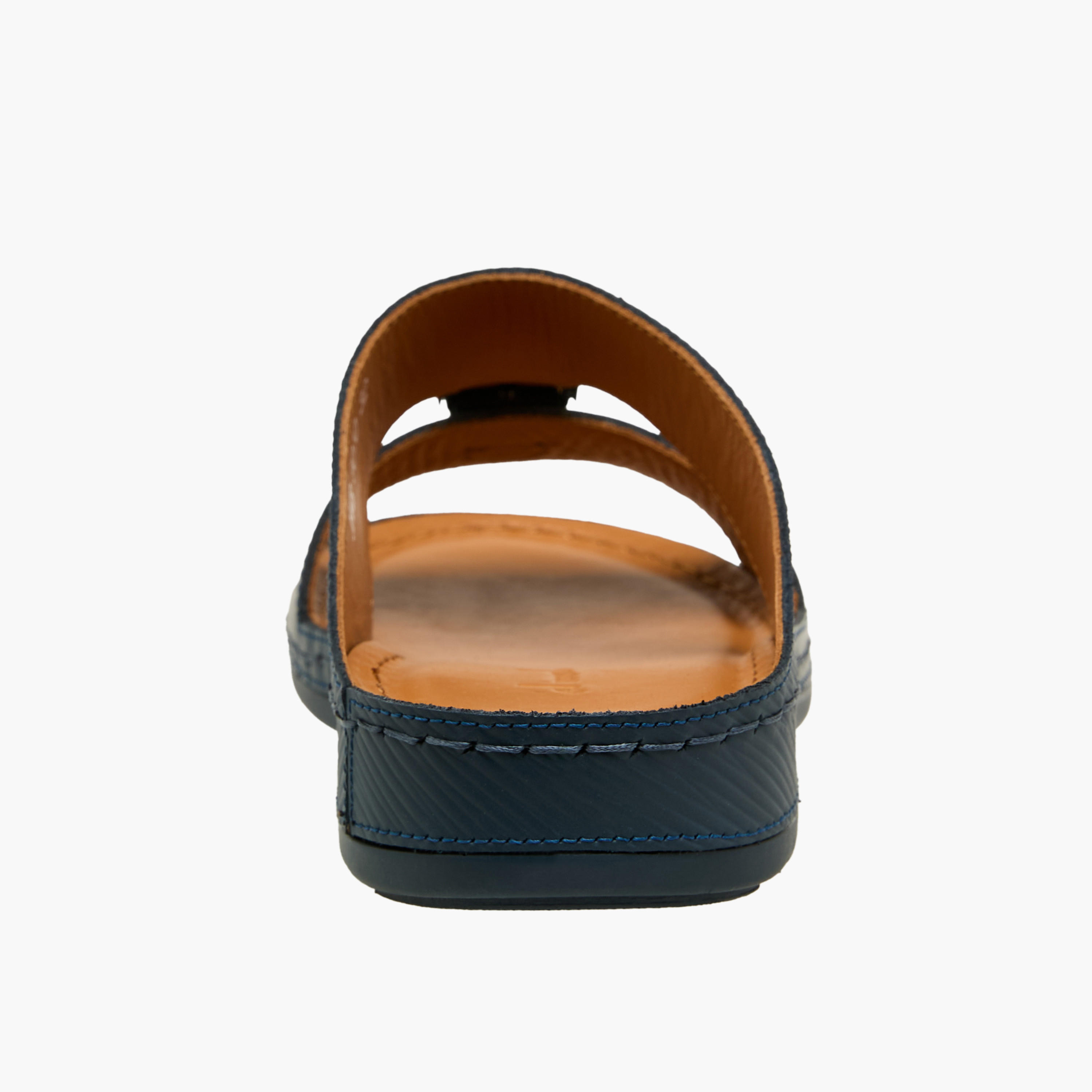 Al Waha Boys Textured Leather Arabic Sandals-boys-shoes-sandals-image-5