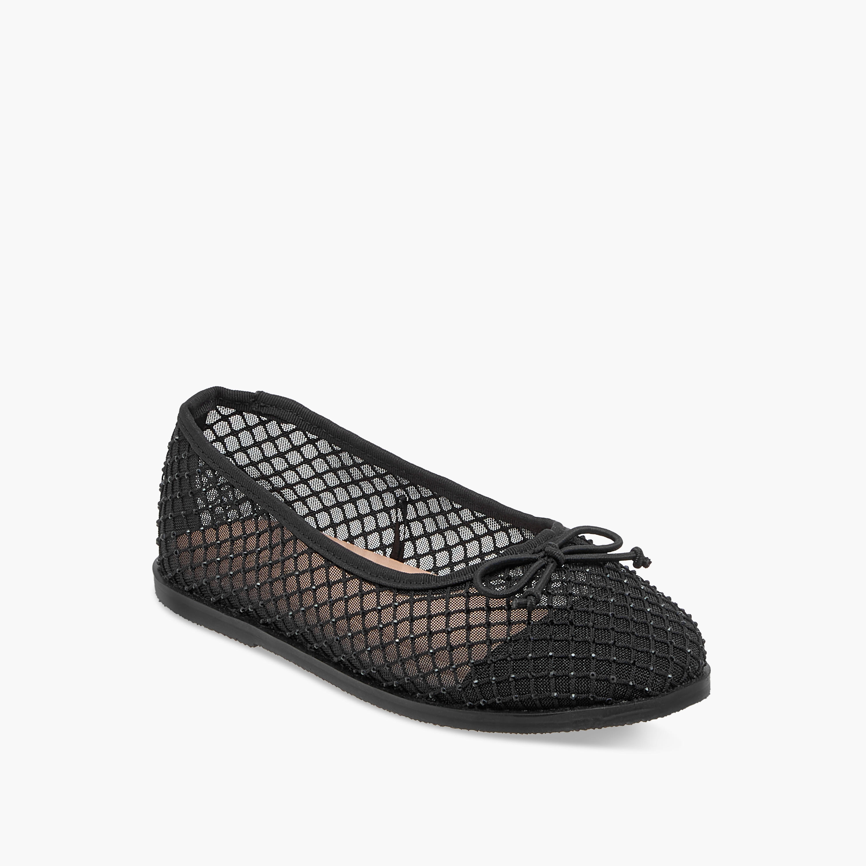 Juniors Bow Accent Slip-On Ballerina Shoes-girls-shoes-ballerinas-image-2
