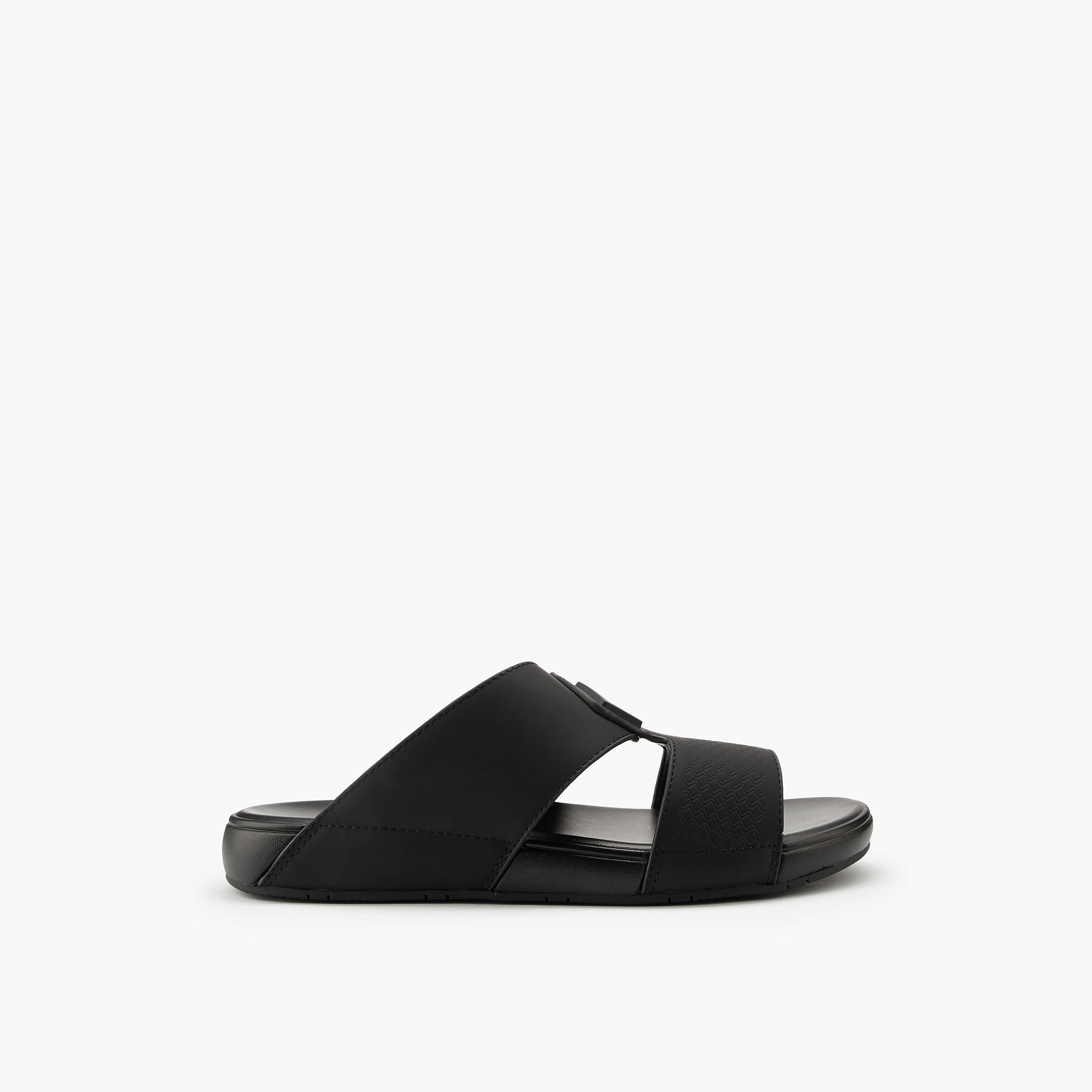 Duchini Men's Textured Slip-On Arabic Sandals-men-shoes-sandals-image-2