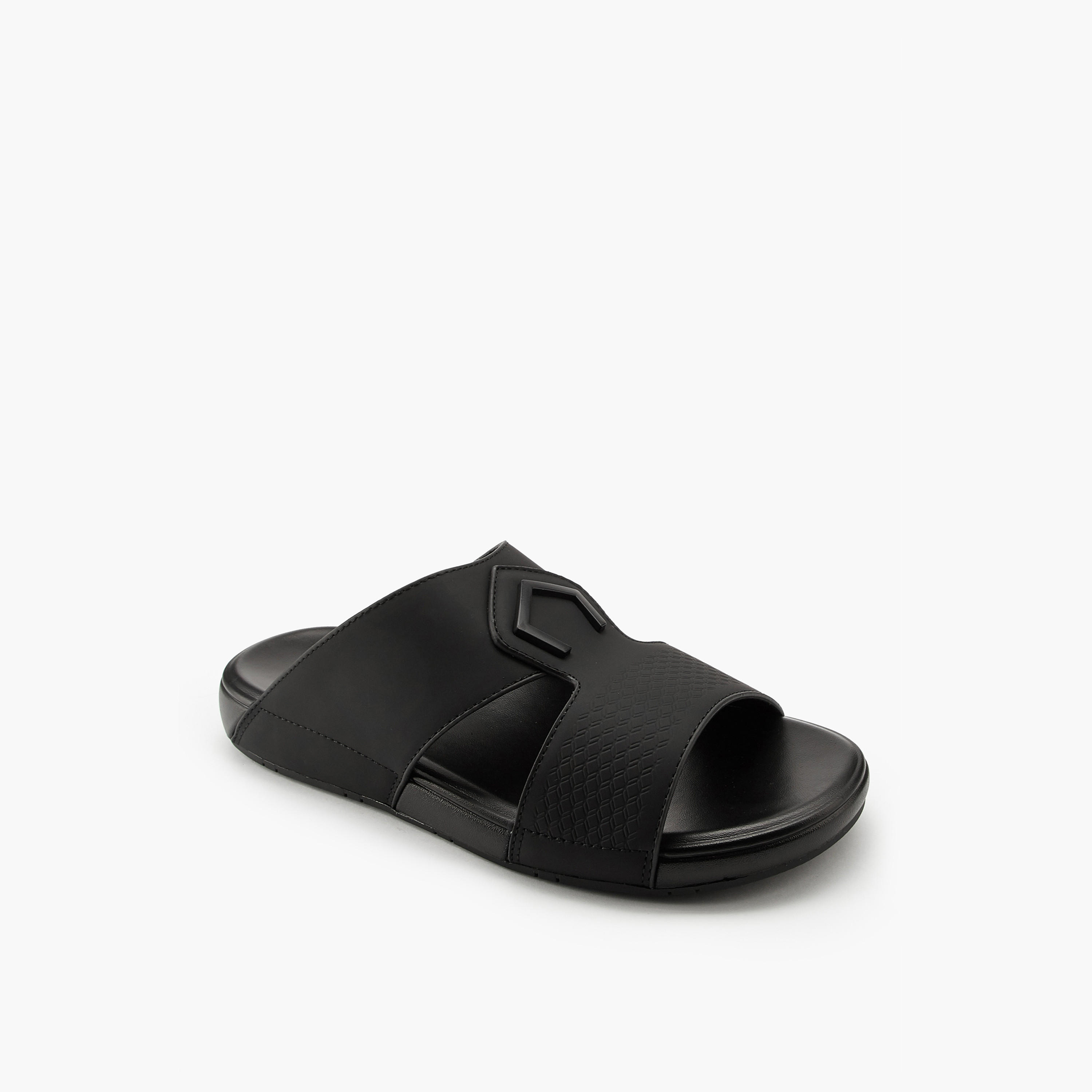 Duchini Men's Textured Slip-On Arabic Sandals-men-shoes-sandals-image-3