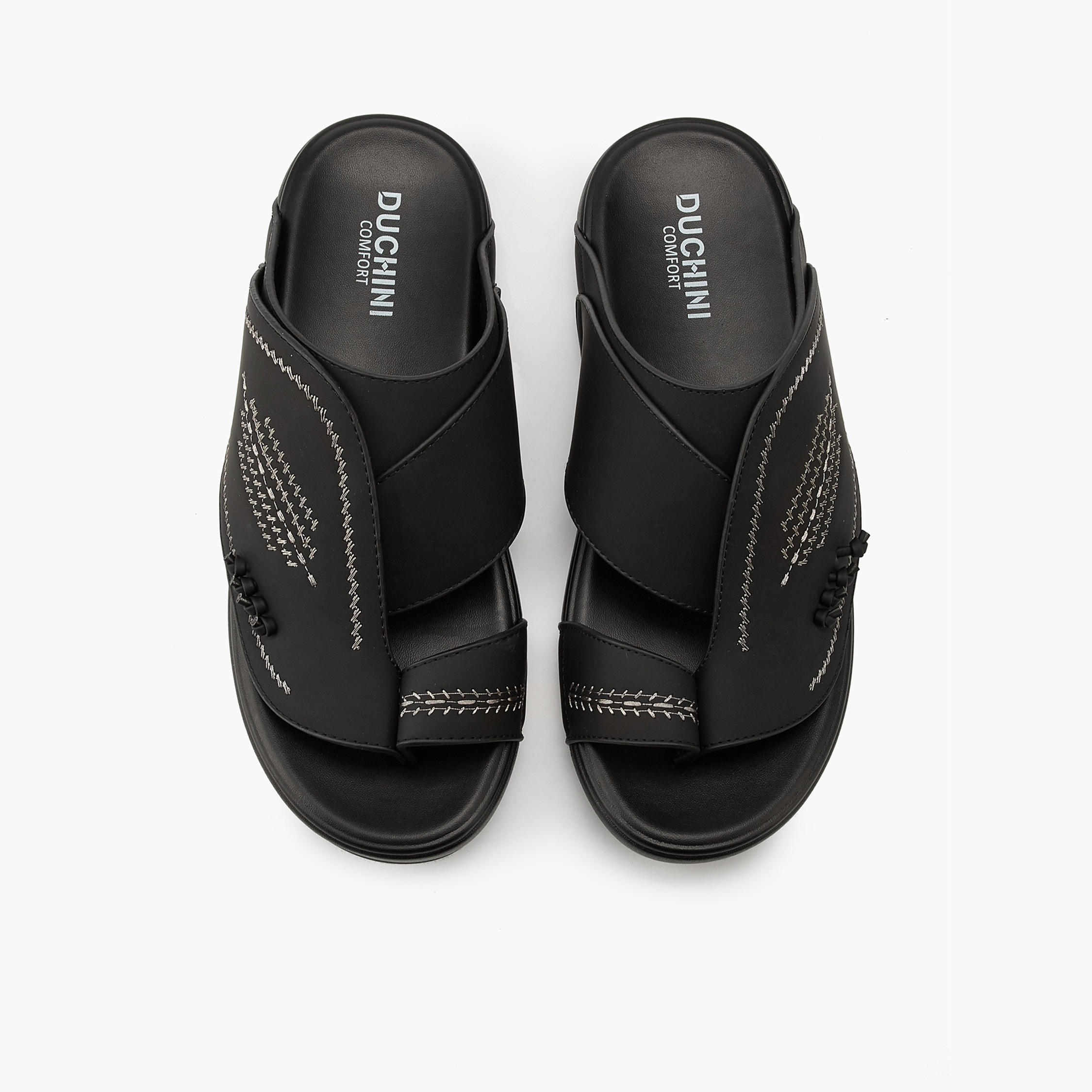 Duchini Men's Embroidered Slip-On Arabic Sandals-men-shoes-sandals-image-1
