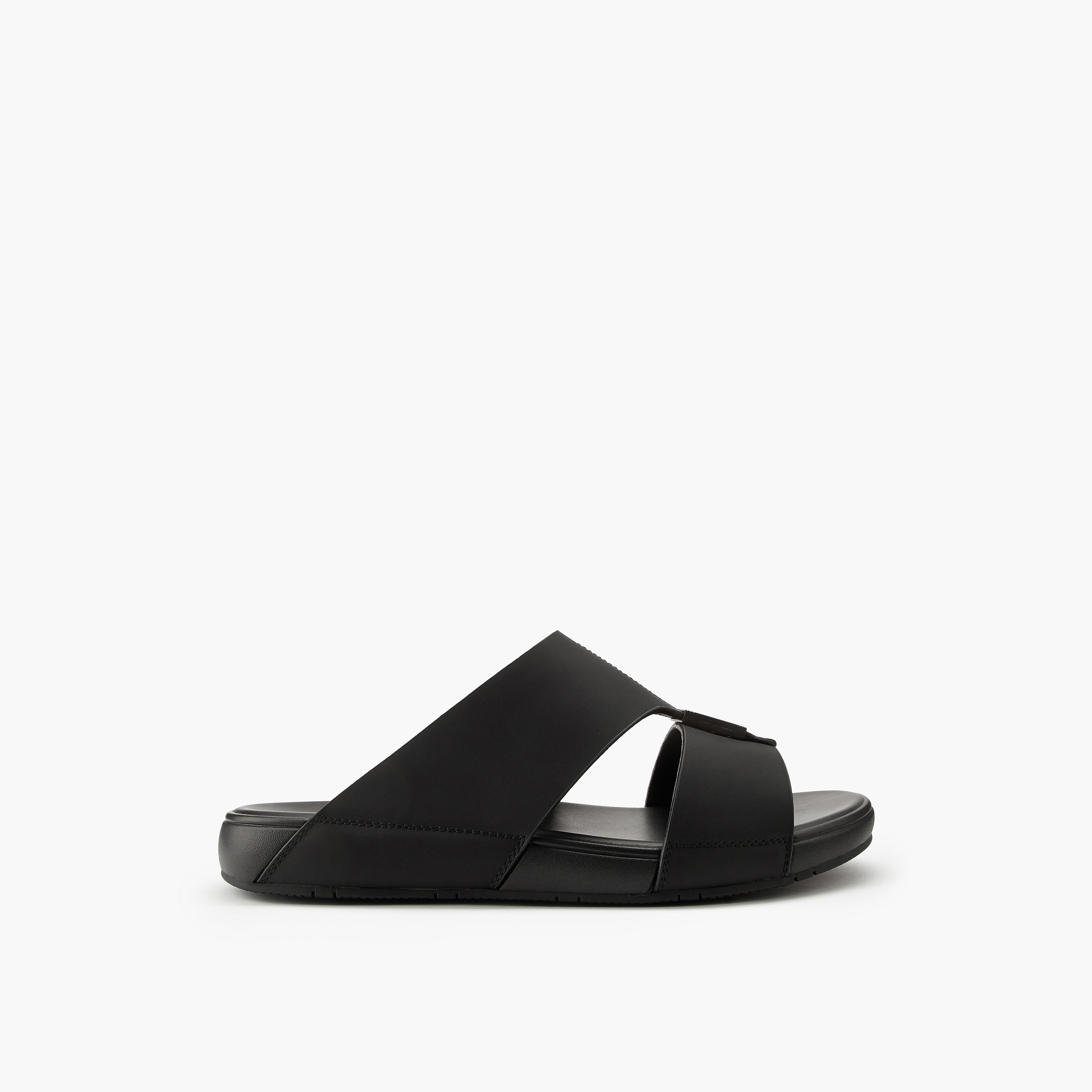 Duchini Men's Stitch Detail Slip-On Arabic Sandals-men-shoes-sandals-image-2