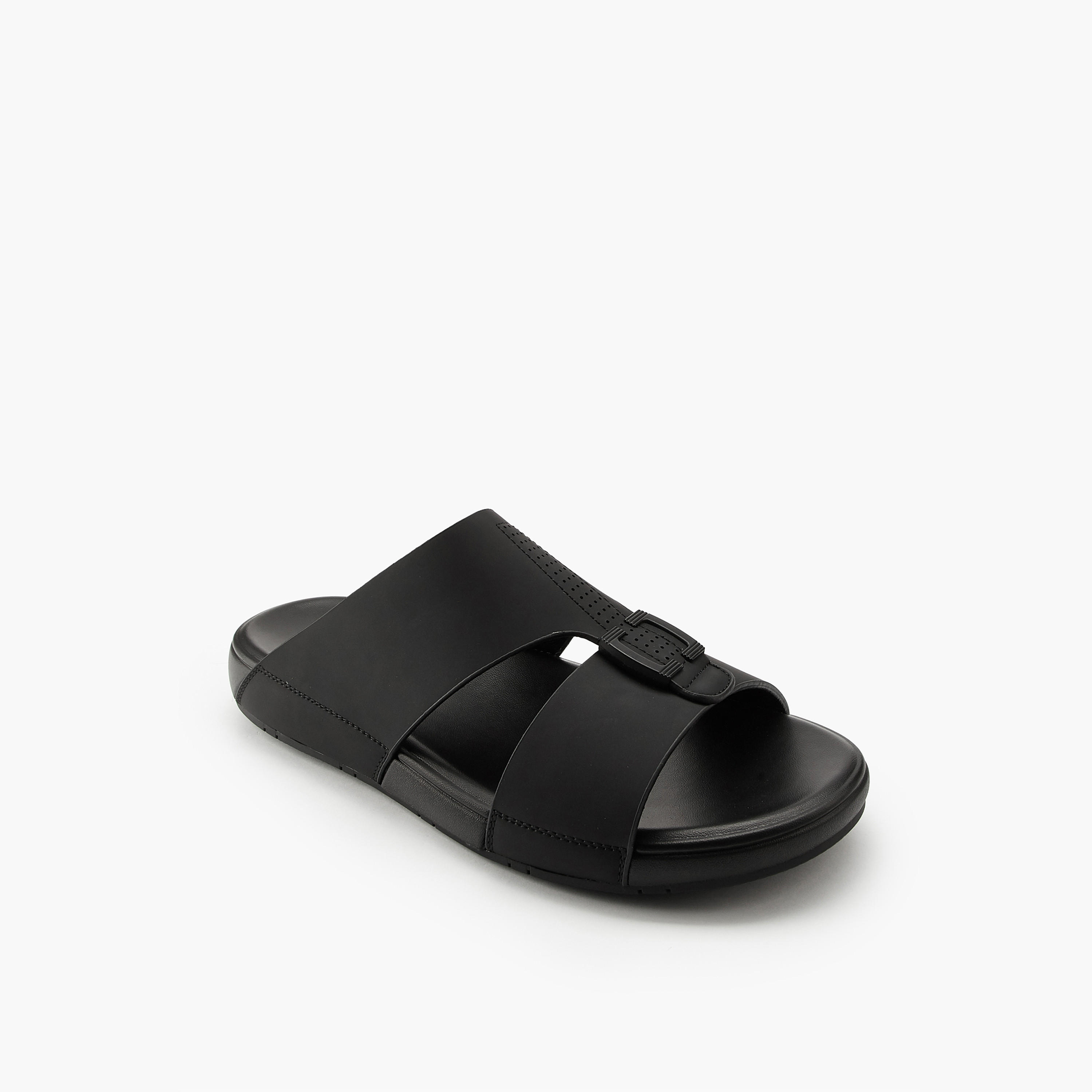 Duchini Men's Stitch Detail Slip-On Arabic Sandals-men-shoes-sandals-image-3