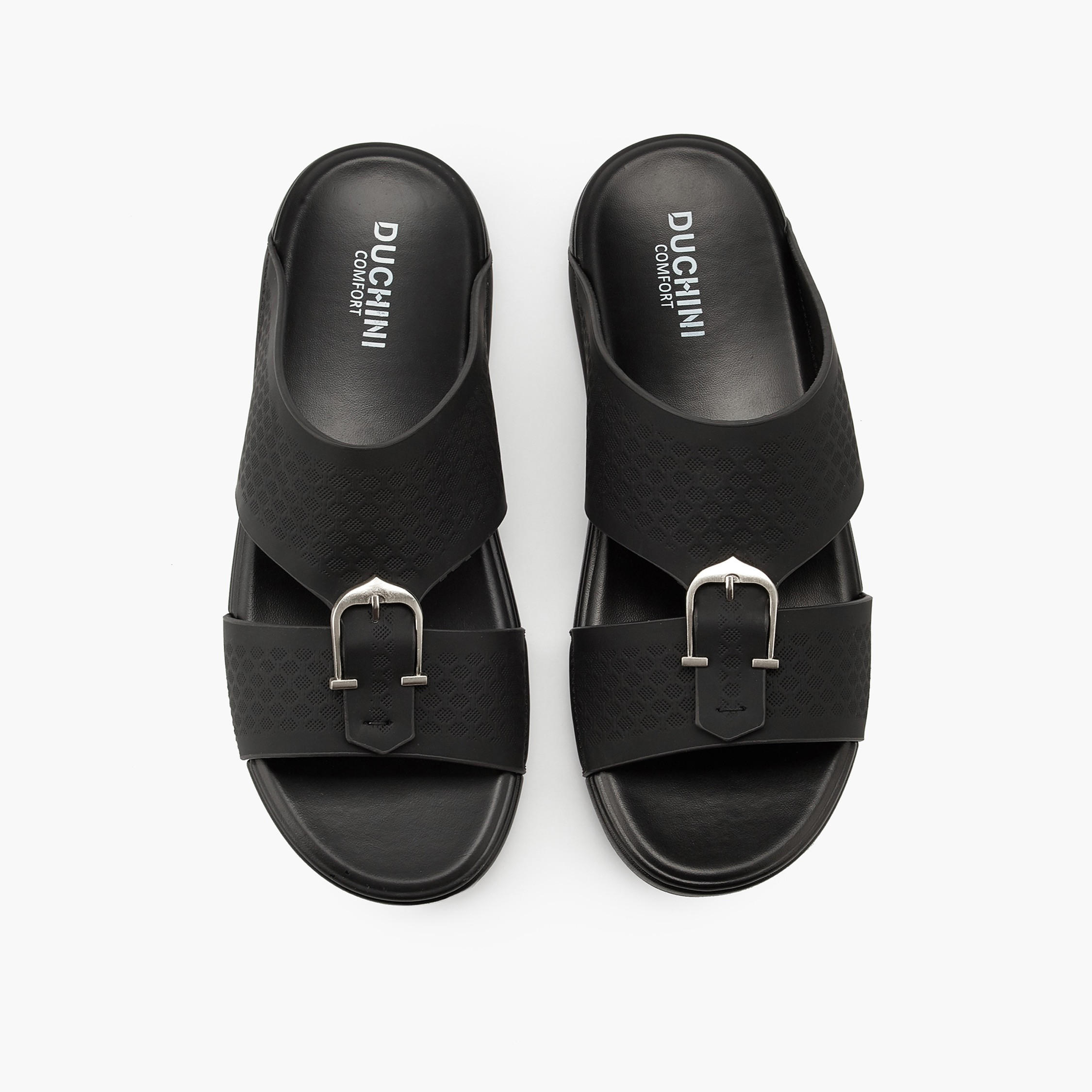Duchini Men's Buckle Accent Slip-On Arabic Sandals-men-shoes-sandals-image-1