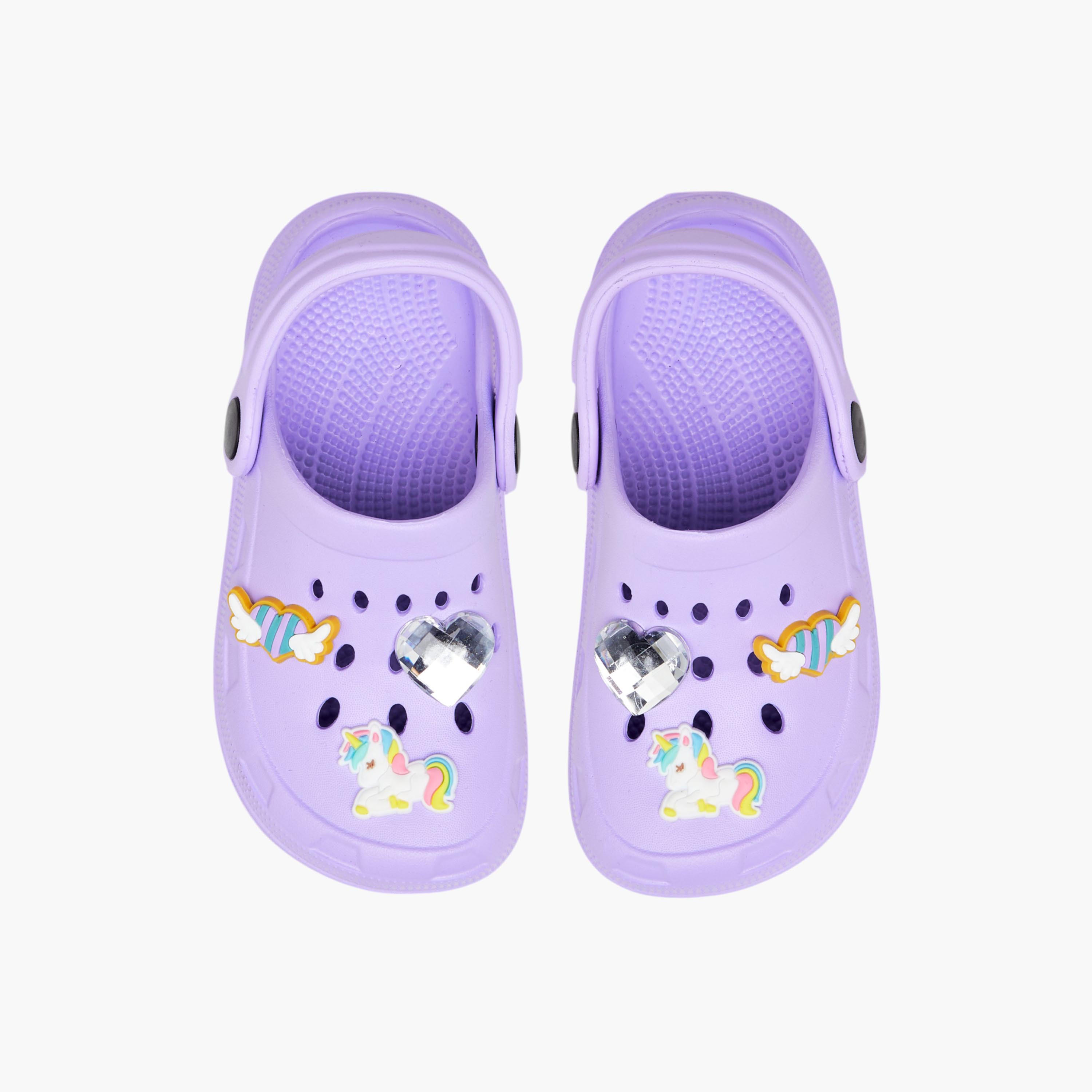 Flora Bella Unicorn Accent Clogs with Backstrap-girls-shoes-flipflopsandslides-image-1
