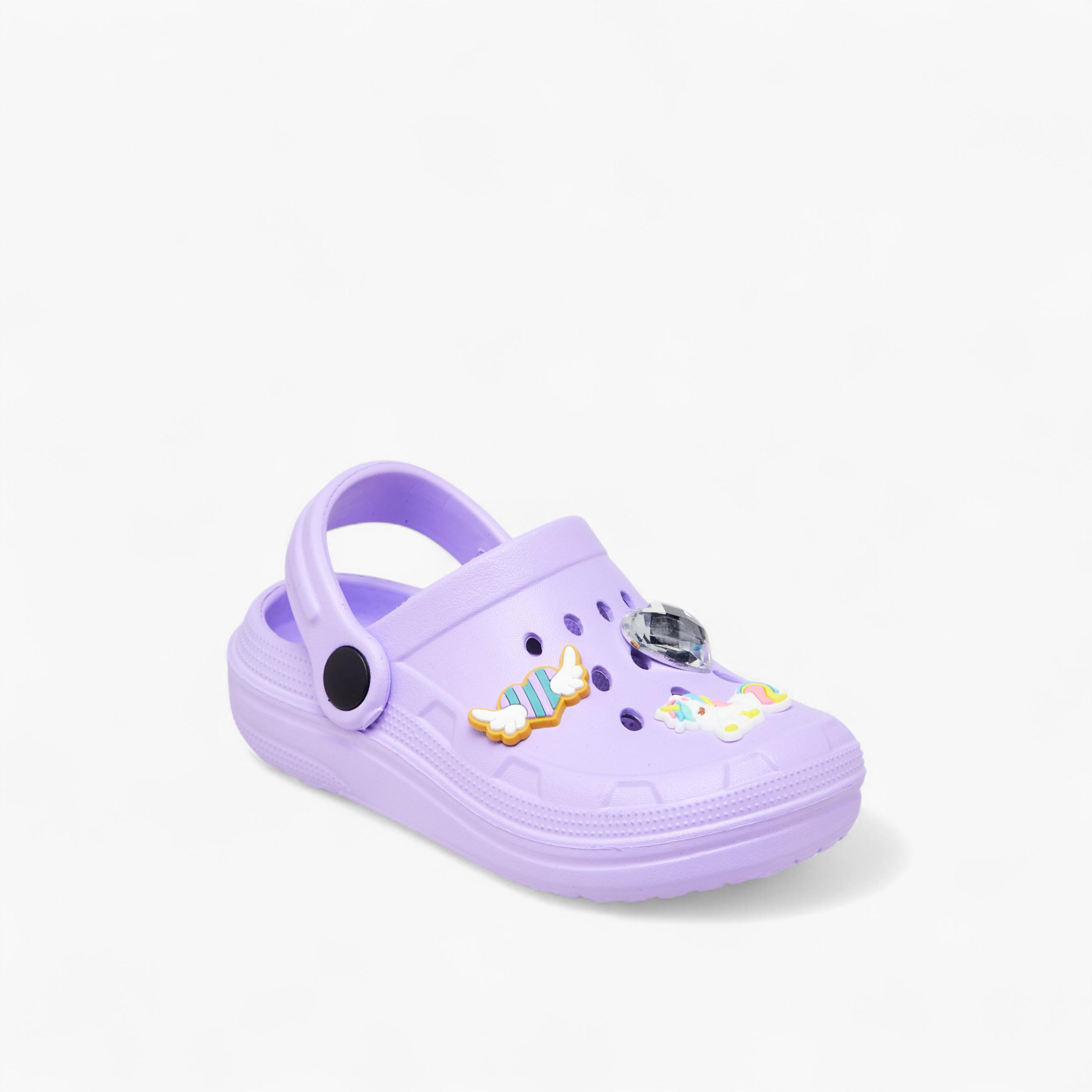 Flora Bella Unicorn Accent Clogs with Backstrap-girls-shoes-flipflopsandslides-image-2