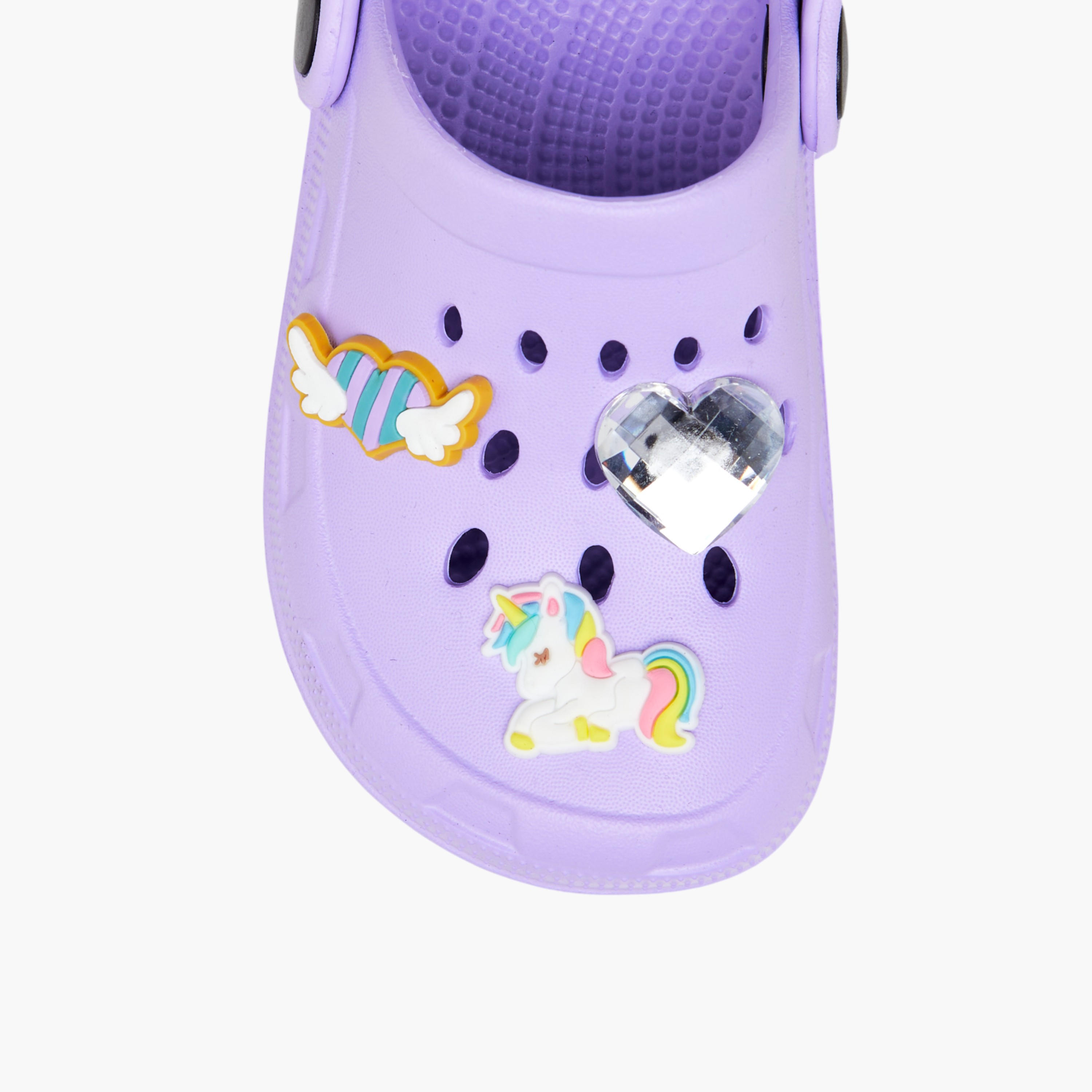 Flora Bella Unicorn Accent Clogs with Backstrap-girls-shoes-flipflopsandslides-image-4