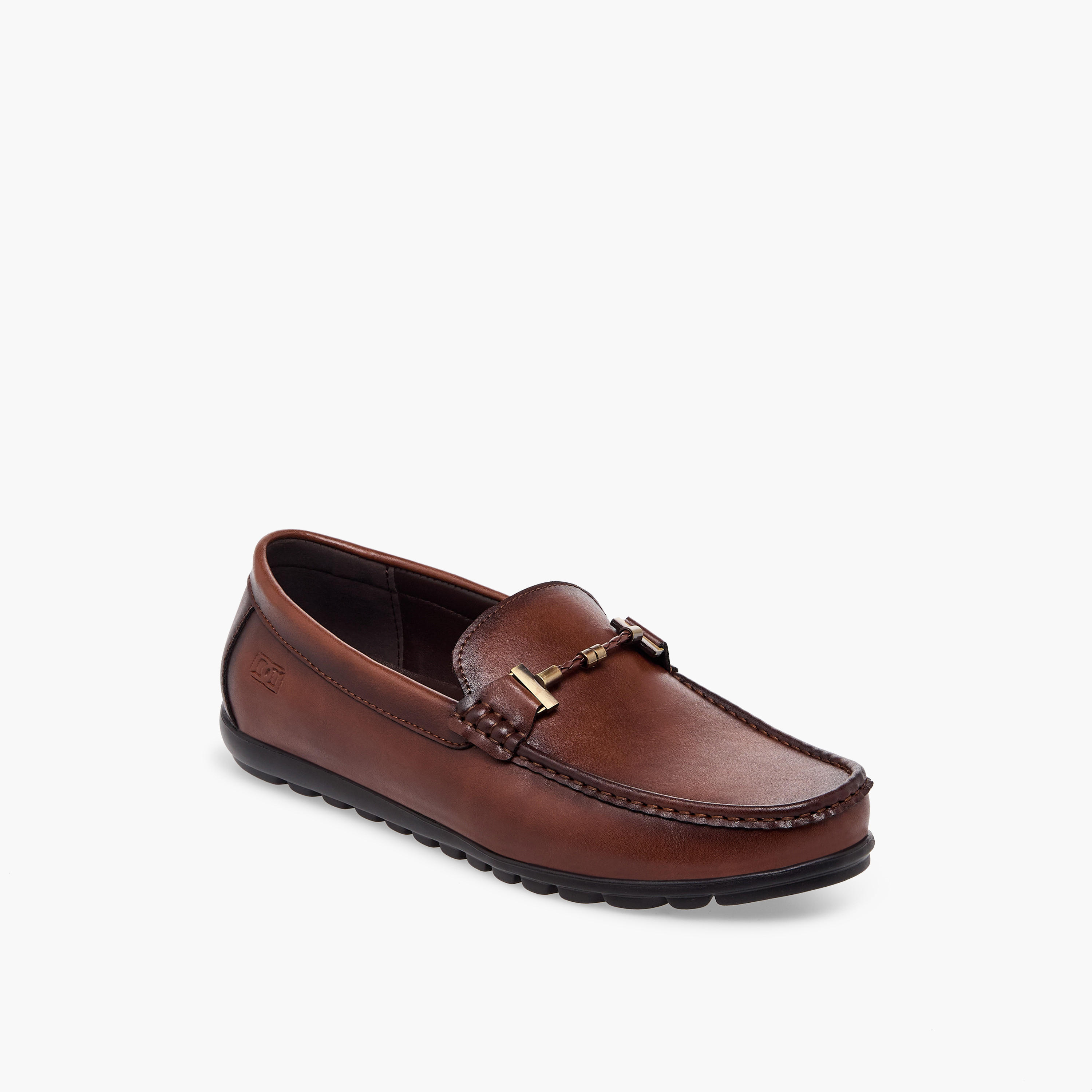 Duchini Men Metal Accent Slip-on Loafers-men-shoes-formalshoes-image-2