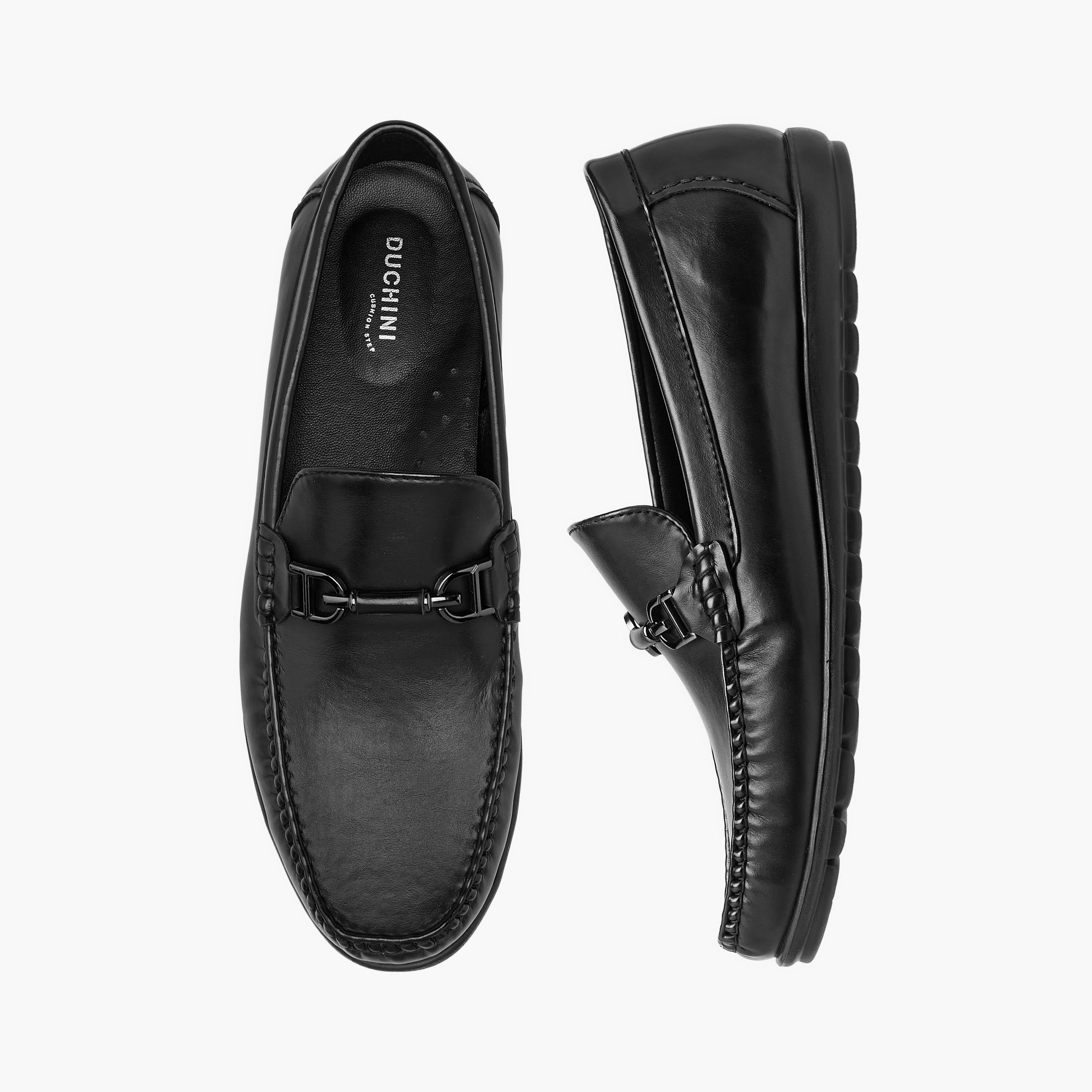 Duchini Men Metal Accent Slip-On Moccasins-men-shoes-loafersandmoccasins-image-1
