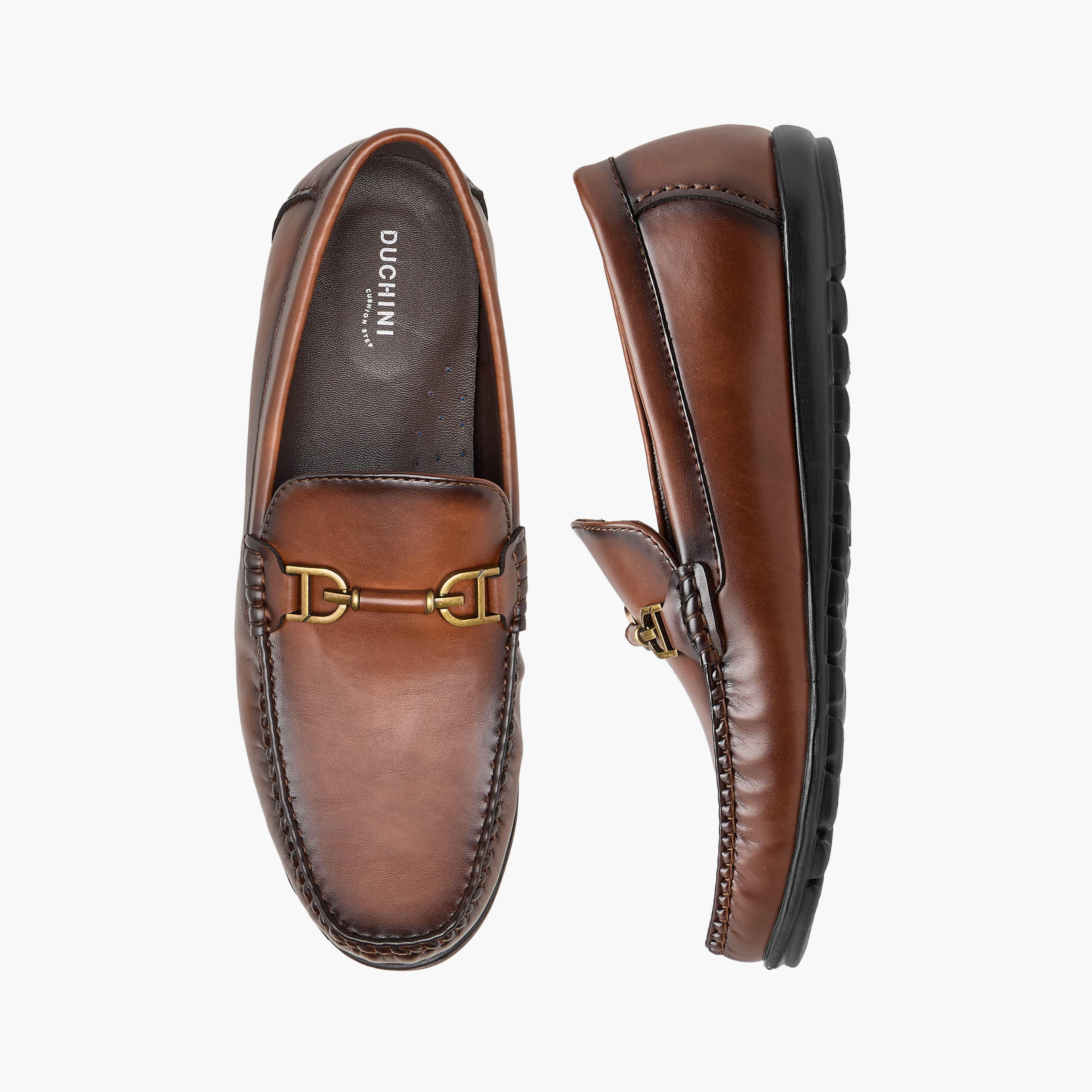 Duchini Men Metal Accent Slip-On Moccasins-men-shoes-loafersandmoccasins-image-1