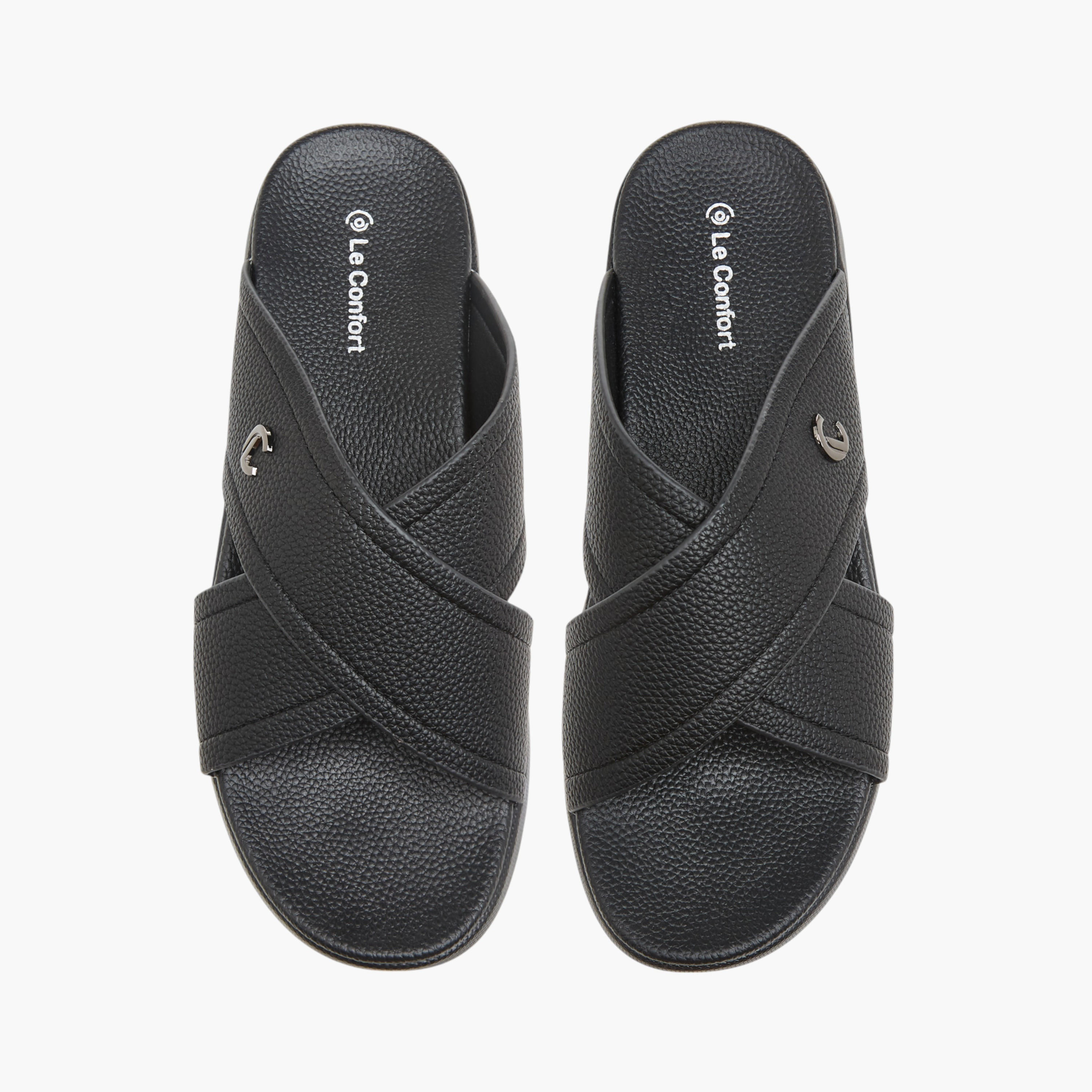 Le Confort Cross Strap Slip-On Sandals-men-shoes-sandals-image-1