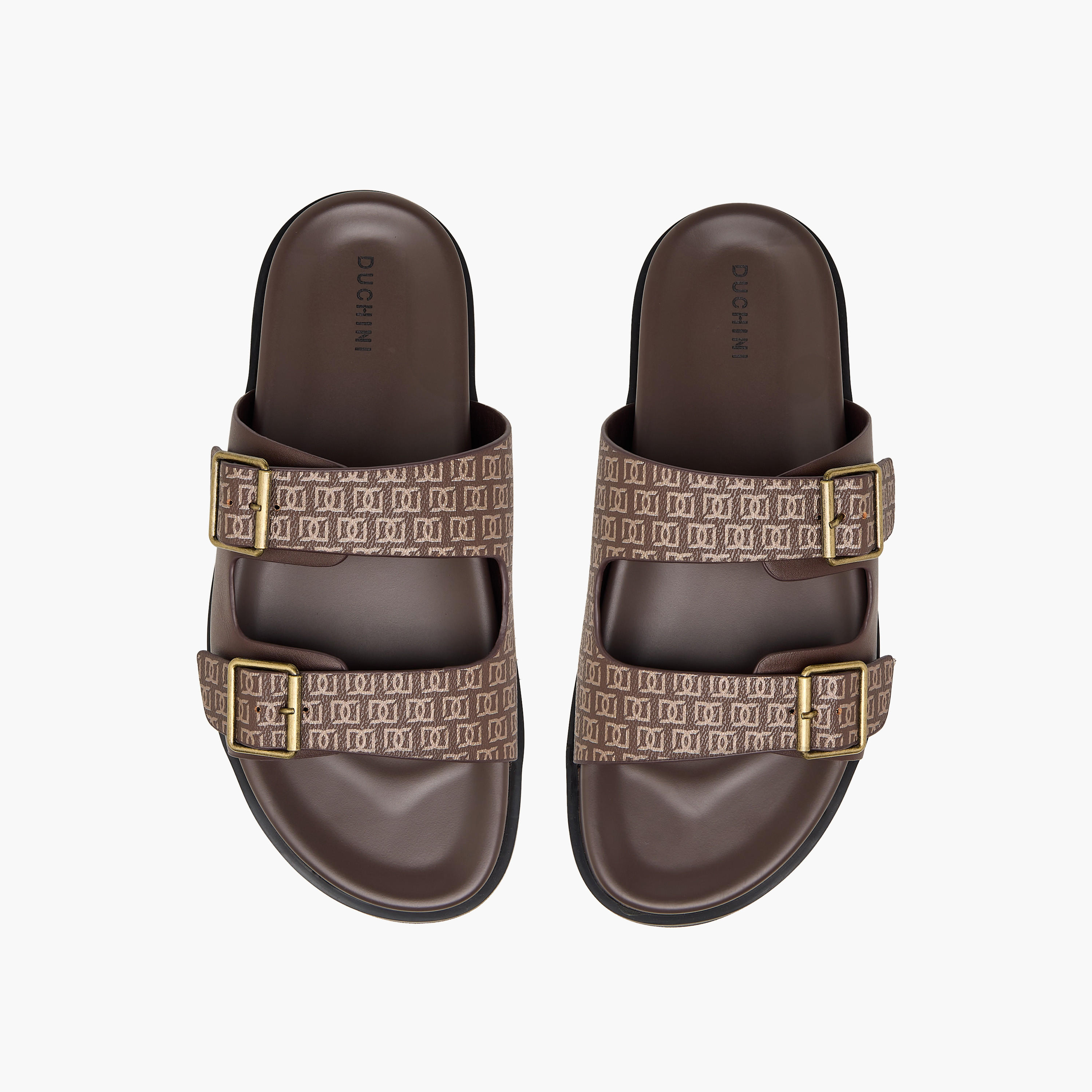 صندل مريح سهل الارتداء بطبعات مونوجرام للرجال من دوتشيني-men-shoes-sandals-image-1