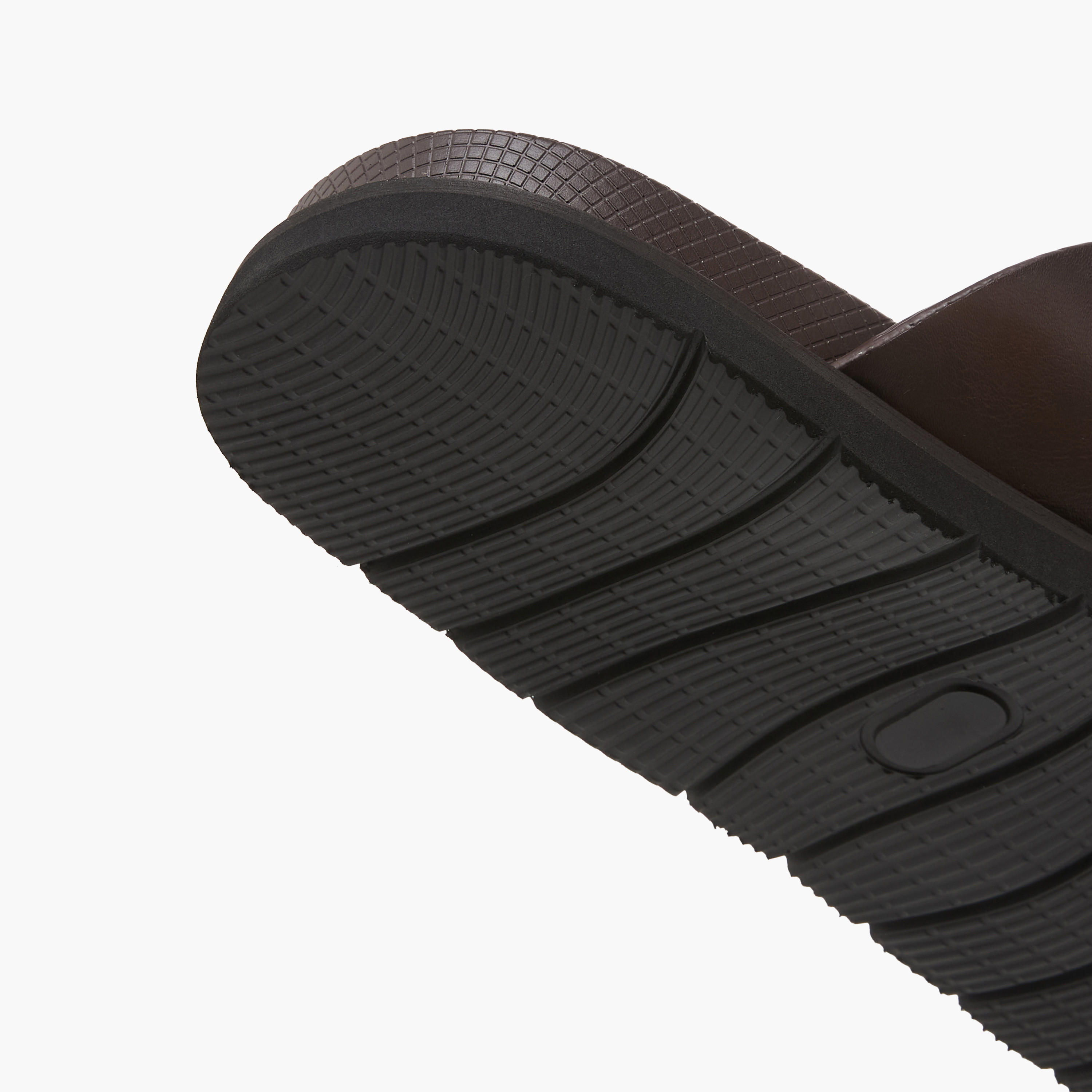 Duchini Men Monogram Textured Cross Strap Comfort Sandals-men-shoes-sandals-image-6