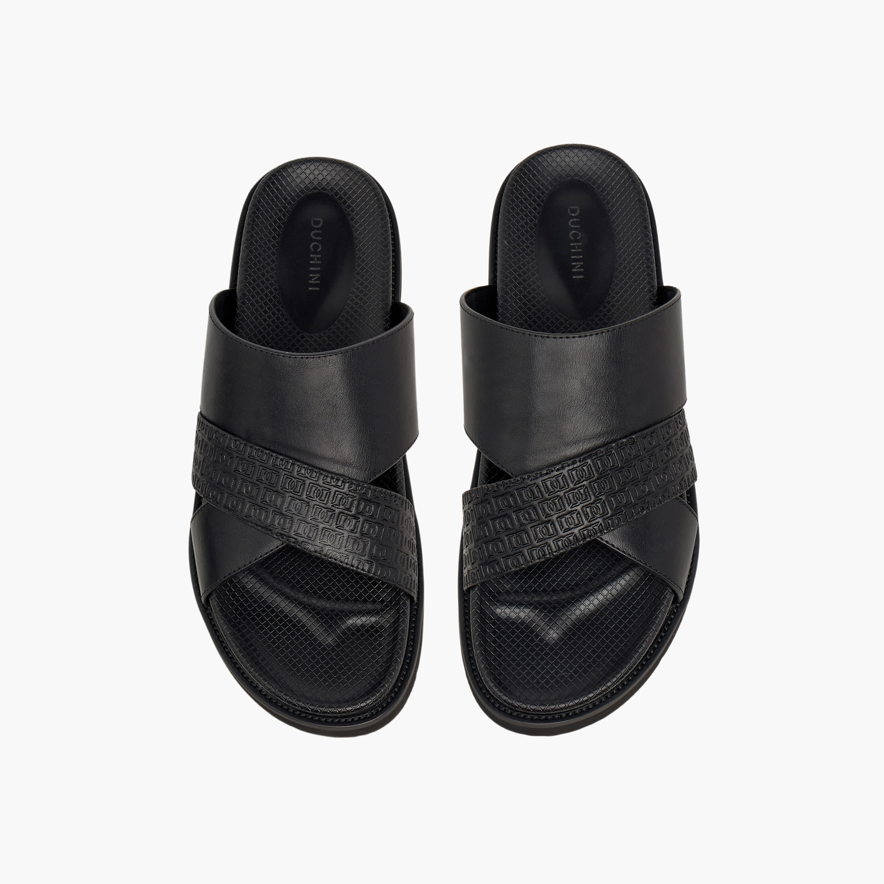 Duchini Men Textured Slip-On Comfort Sandals-men-shoes-sandals-image-1