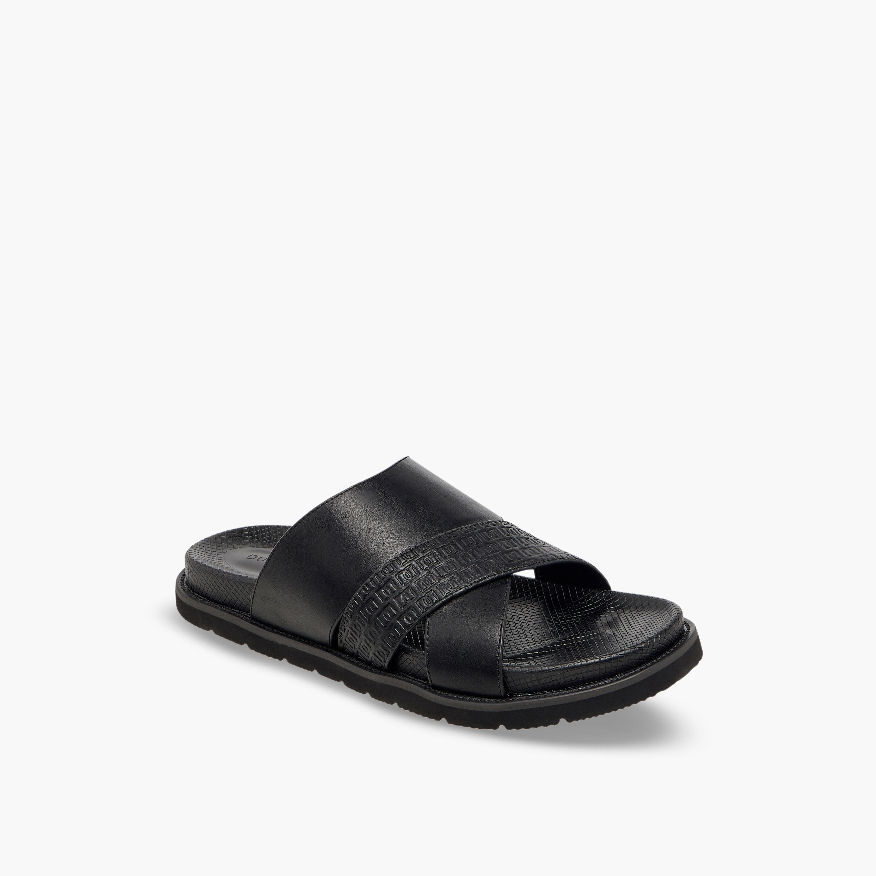 Duchini Men Textured Slip-On Comfort Sandals-men-shoes-sandals-image-2