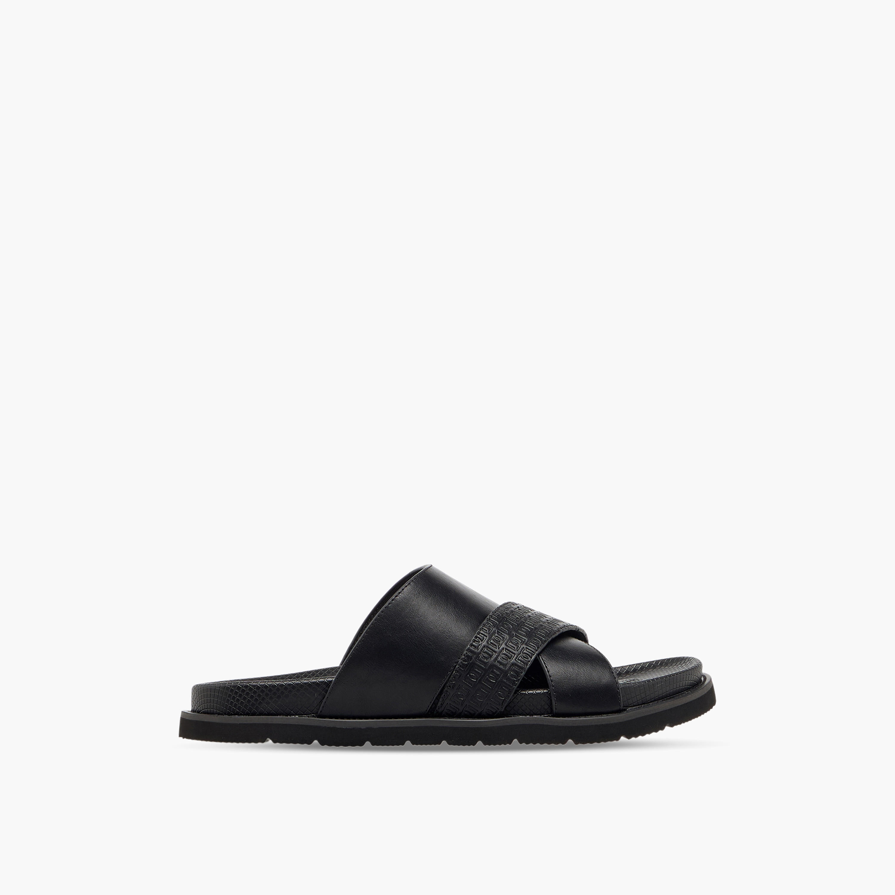 Duchini Men Textured Slip-On Comfort Sandals-men-shoes-sandals-image-3