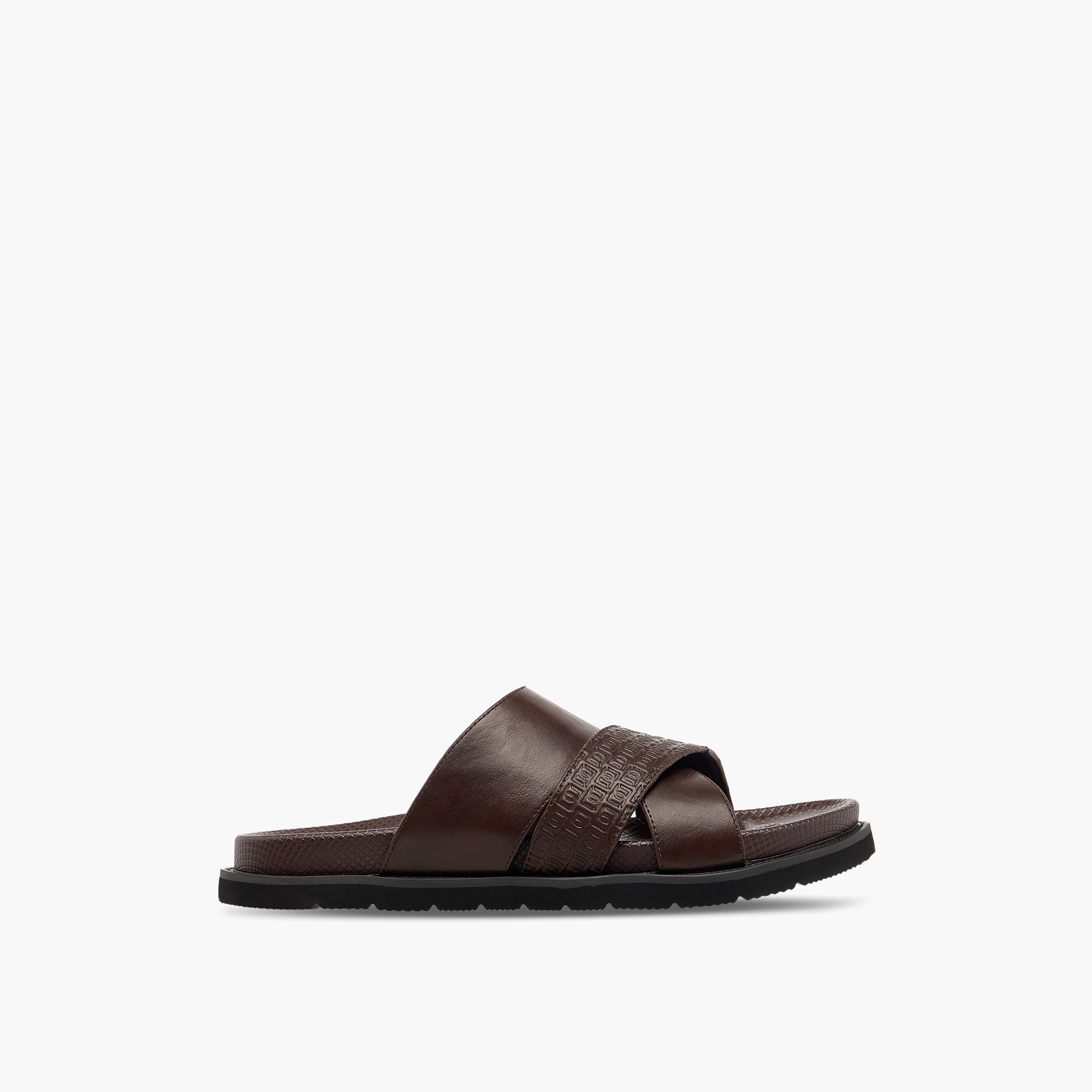 Duchini Men Textured Slip-On Comfort Sandals-men-shoes-sandals-image-3