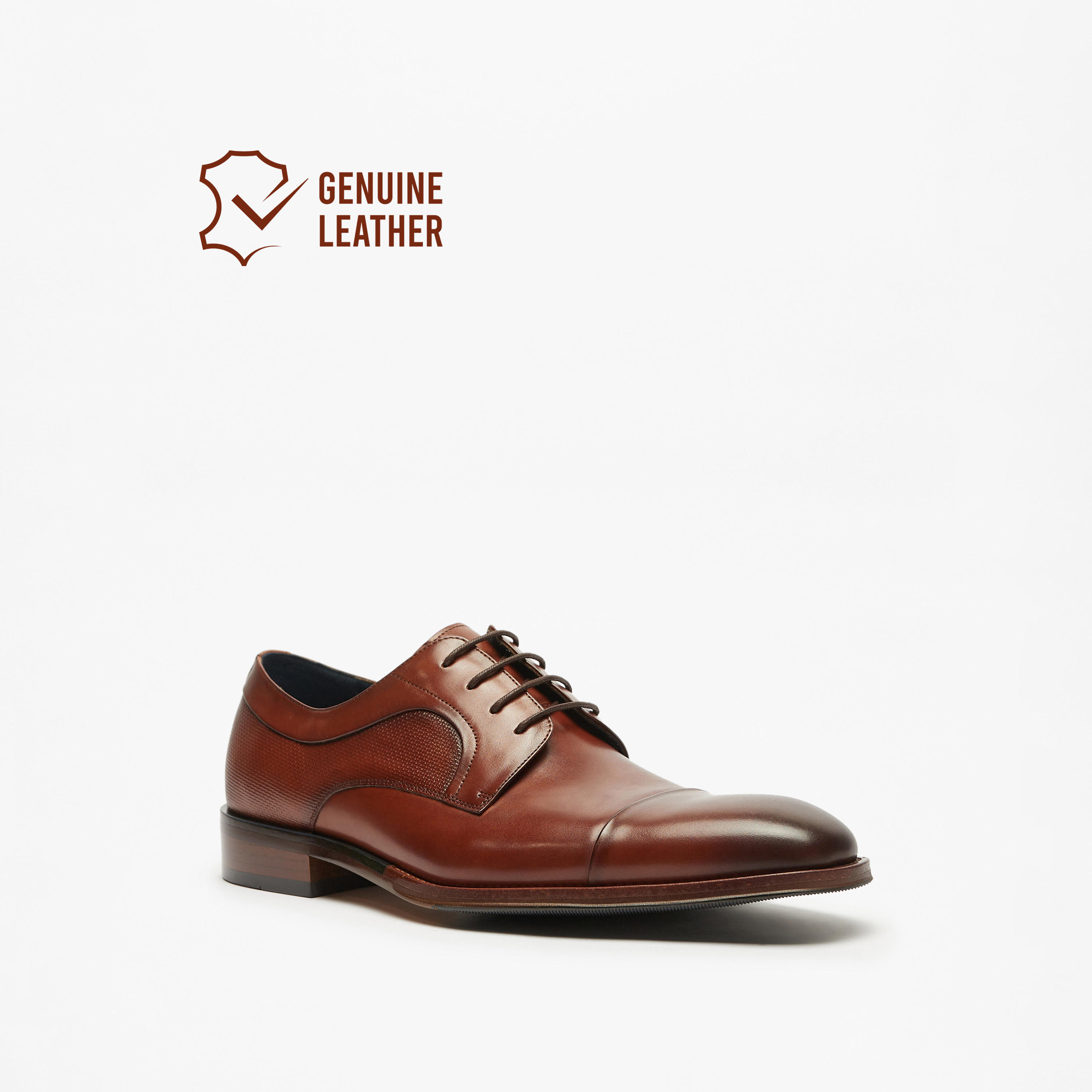 Duchini Men's Leather Lace-Up Derby Shoes-men-shoes-formalshoes-image-1