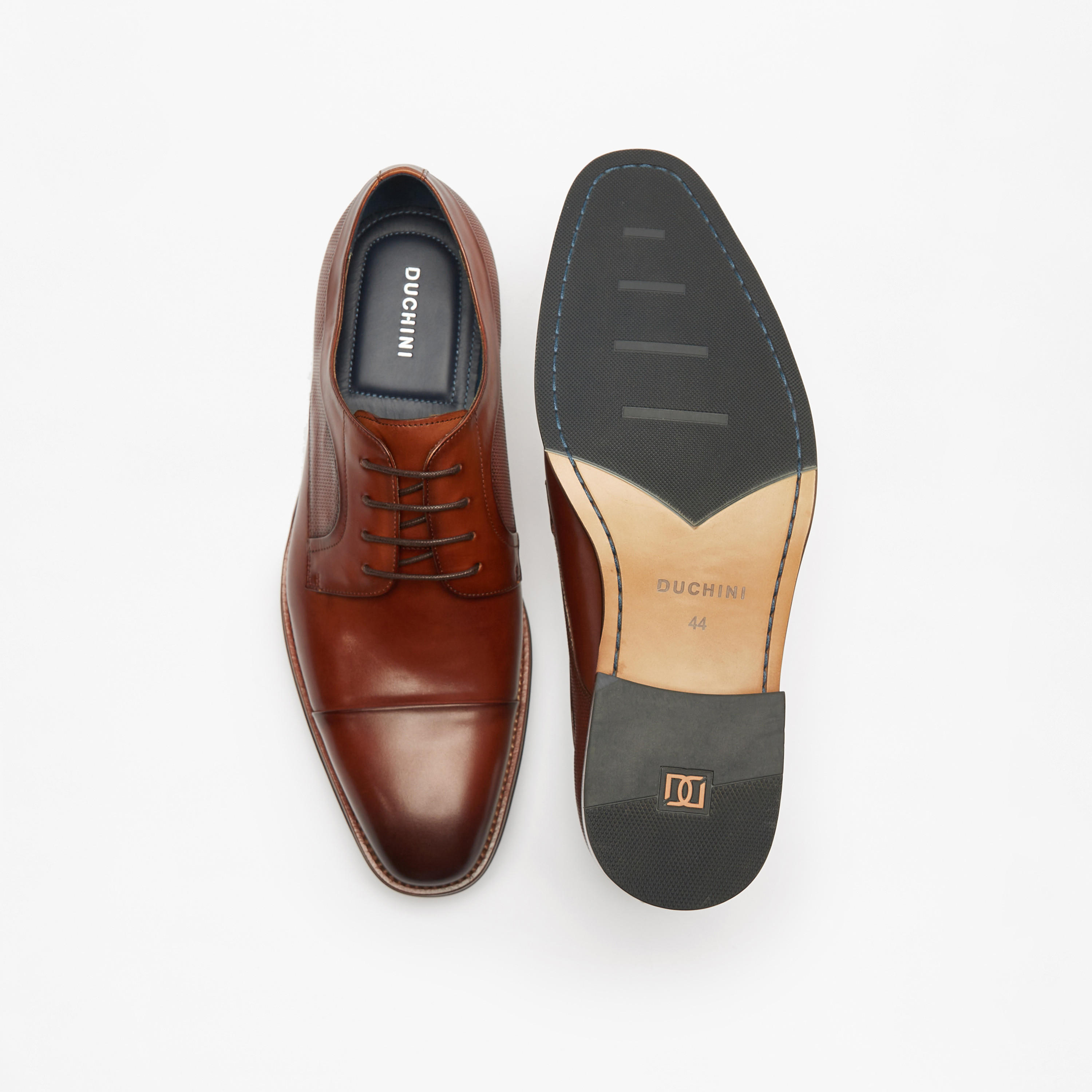 Duchini Men's Leather Lace-Up Derby Shoes-men-shoes-formalshoes-image-5