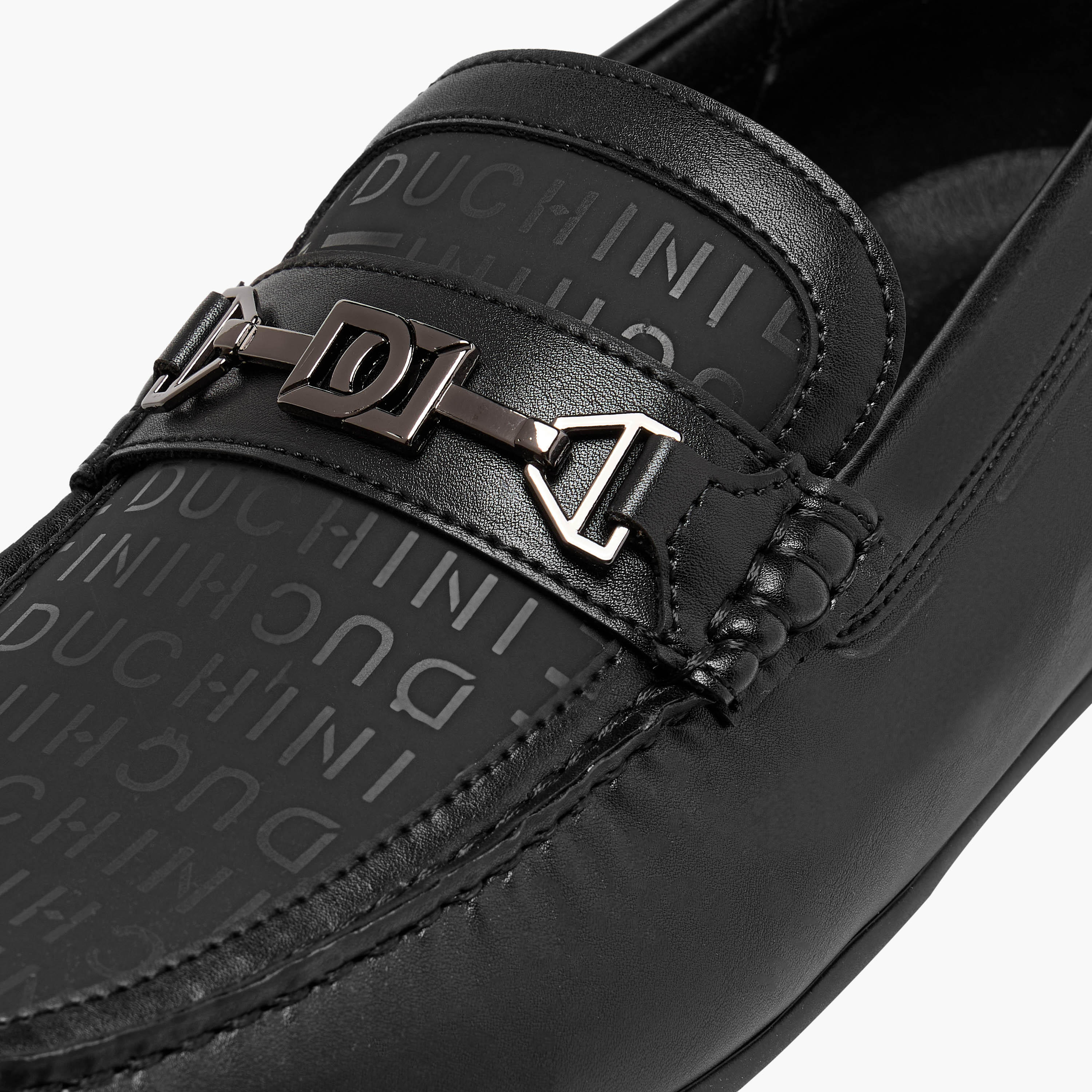Duchini Men Monogram Print Slip-On Moccasins-men-shoes-loafersandmoccasins-image-4