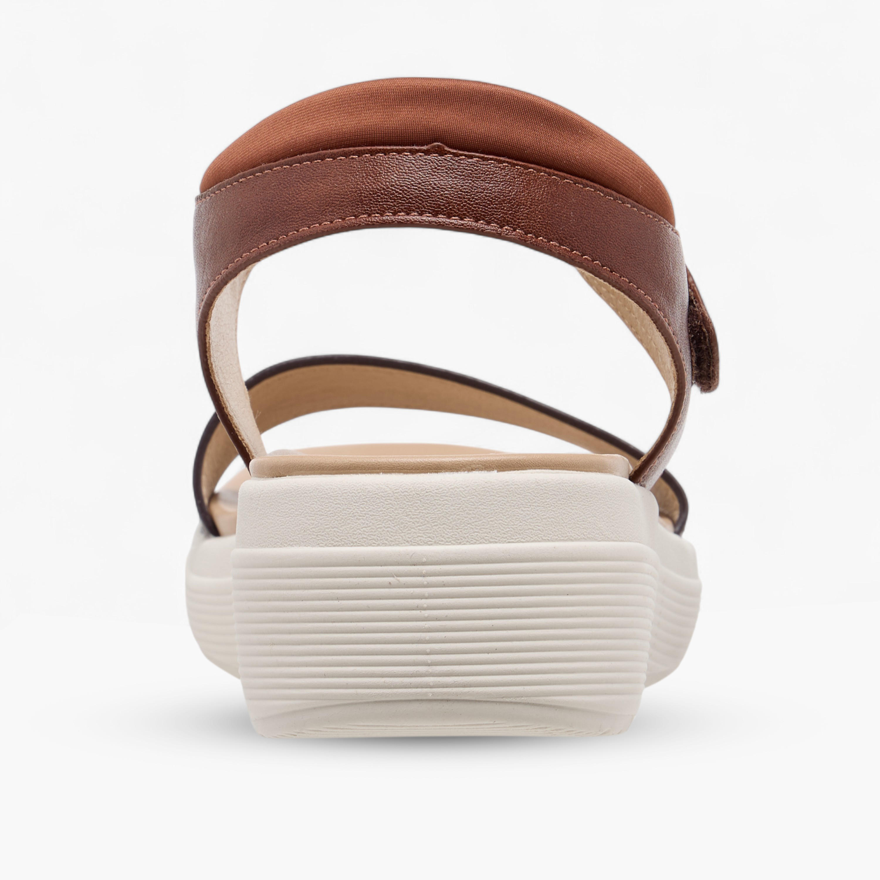 Le Confort Monogram Print Comfort Sandals with Hook and Loop Closure-women-shoes-sandals-heeled-image-4
