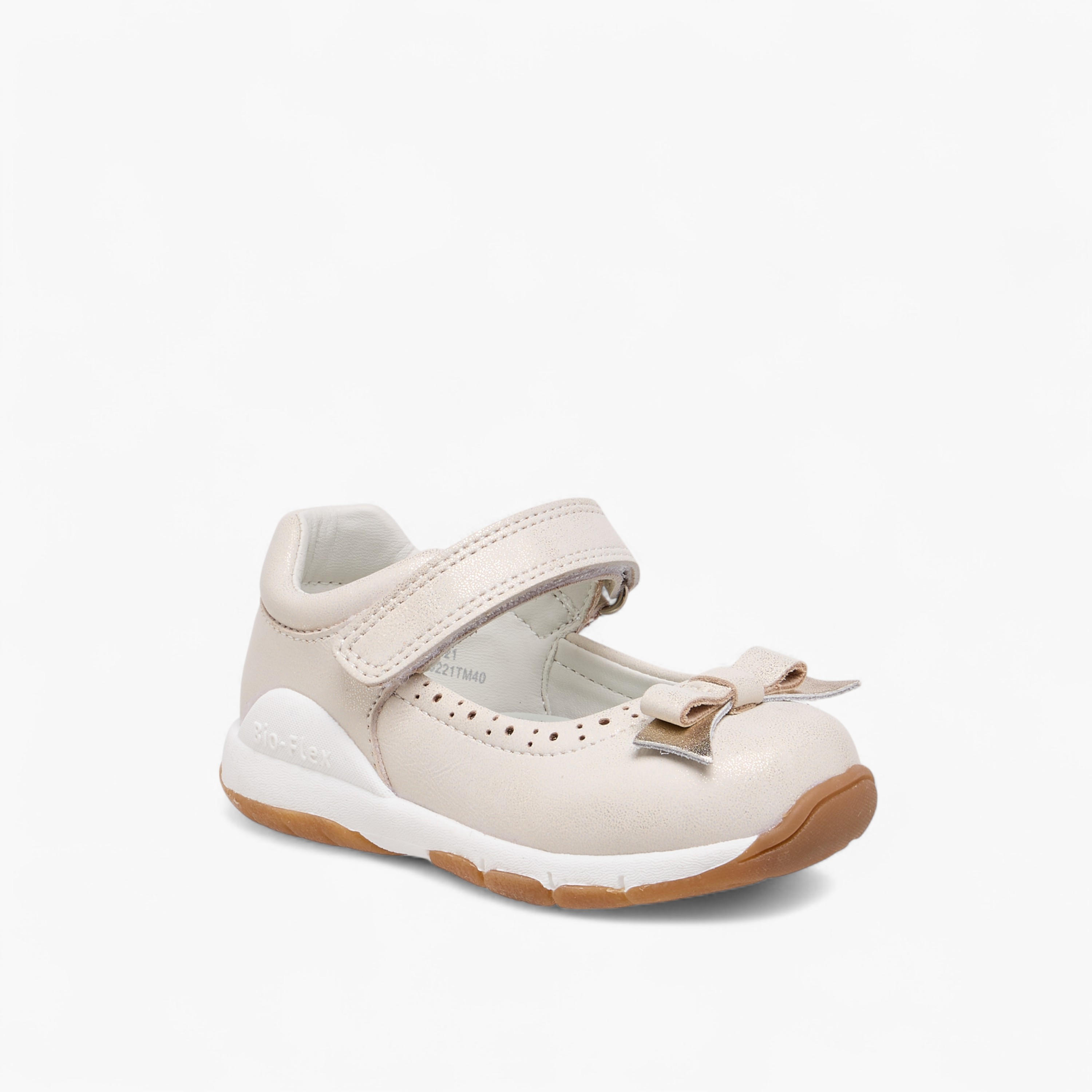 Barefeet Bow Accent Mary Jane Shoes with Hook and Loop Closure-girls-shoes-maryjanes-image-2