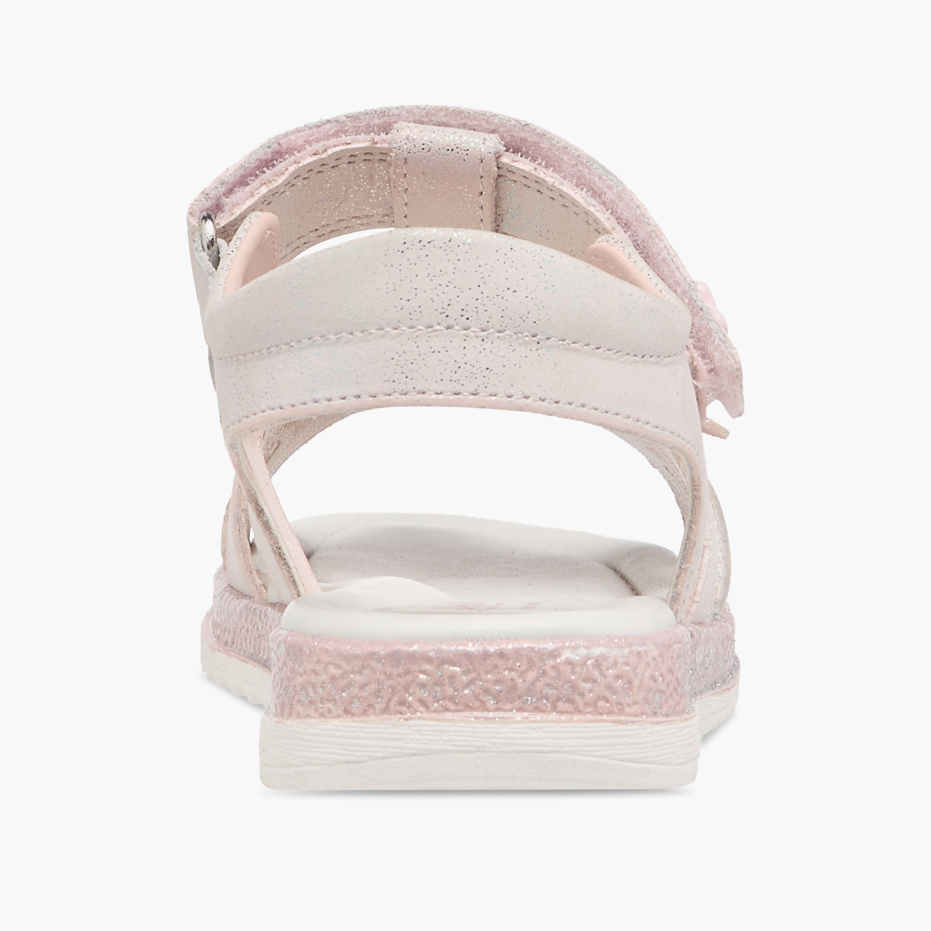 Juniors Floral Accent Sandals with Hook and Loop Closure-girls-shoes-sandals-image-4