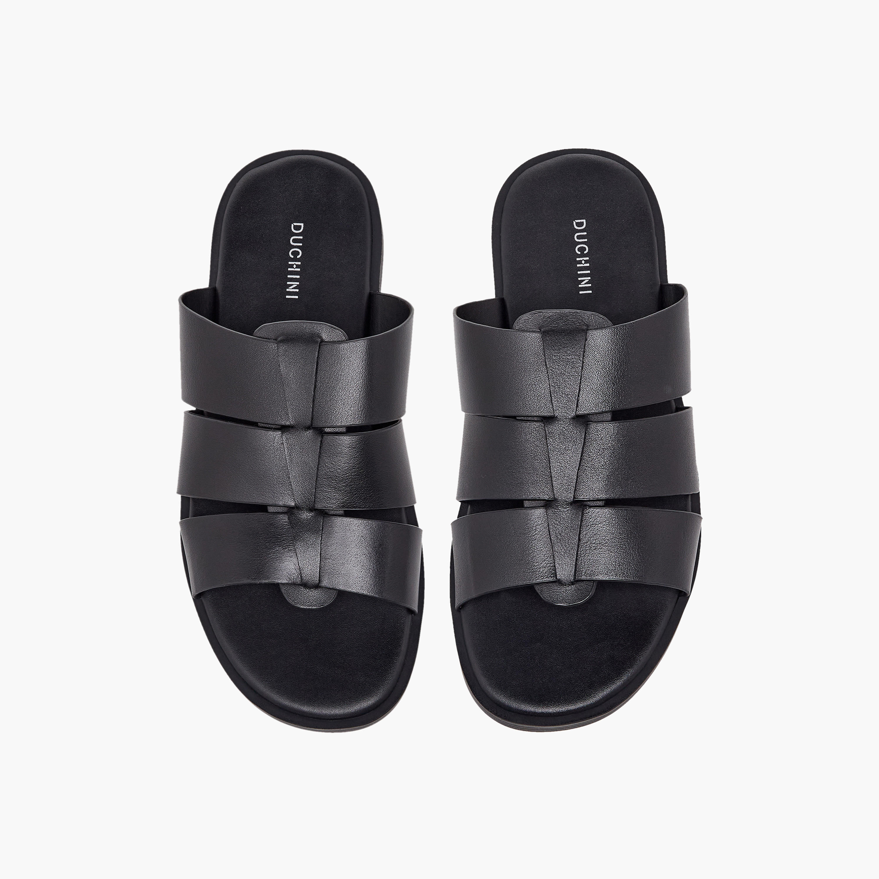 Duchini Men Slip-On Leather Comfort Sandals-men-shoes-sandals-image-1