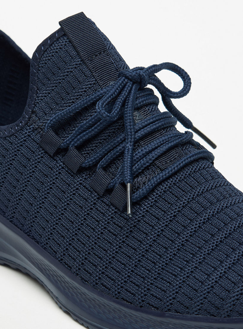 Oakland By Shoexpress Mesh Textured Shoes with Lace-Up Closure-sports-men-shoes-image-5