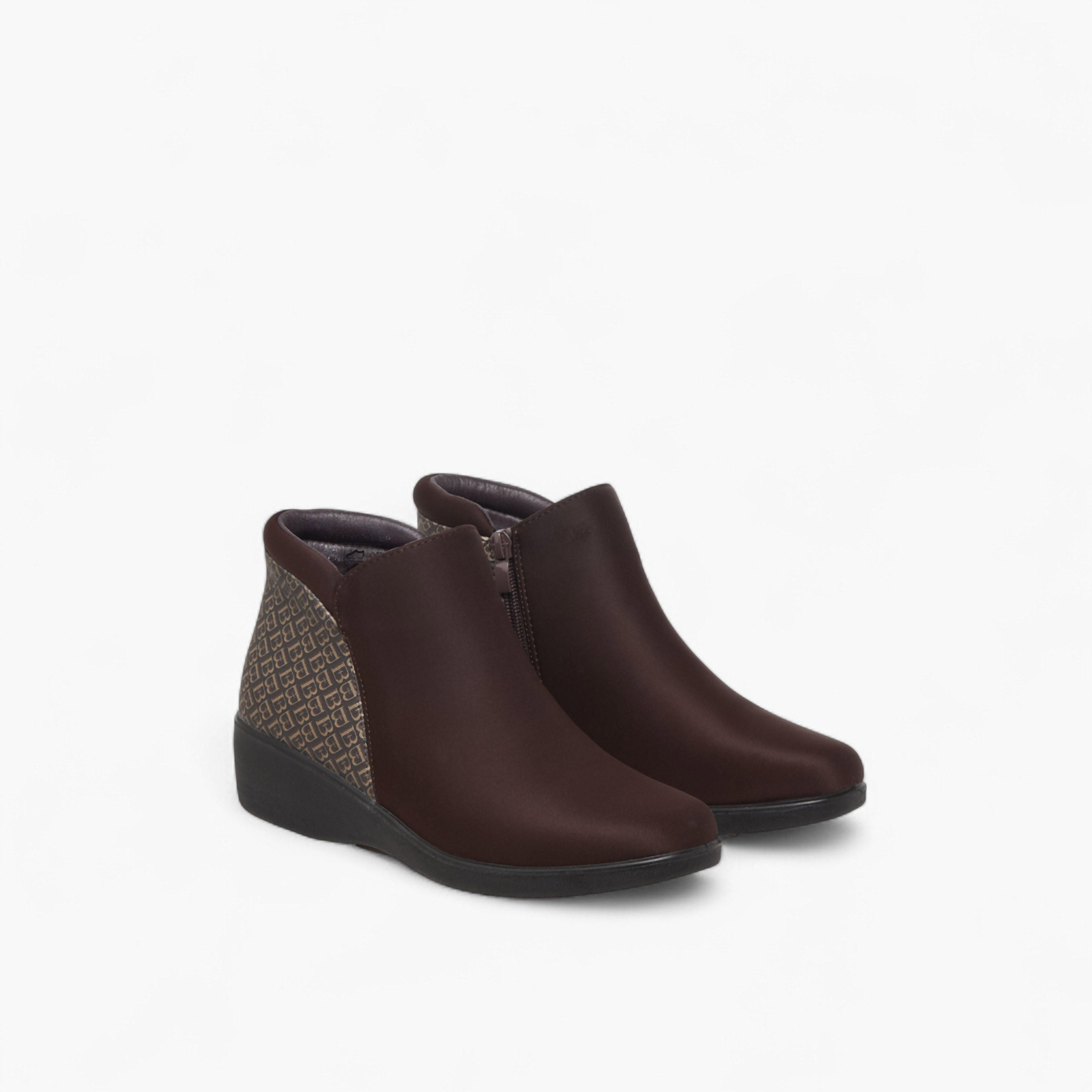 Flora Bella Women Monogram Print Ankle Boots-women-shoes-boots-image-1