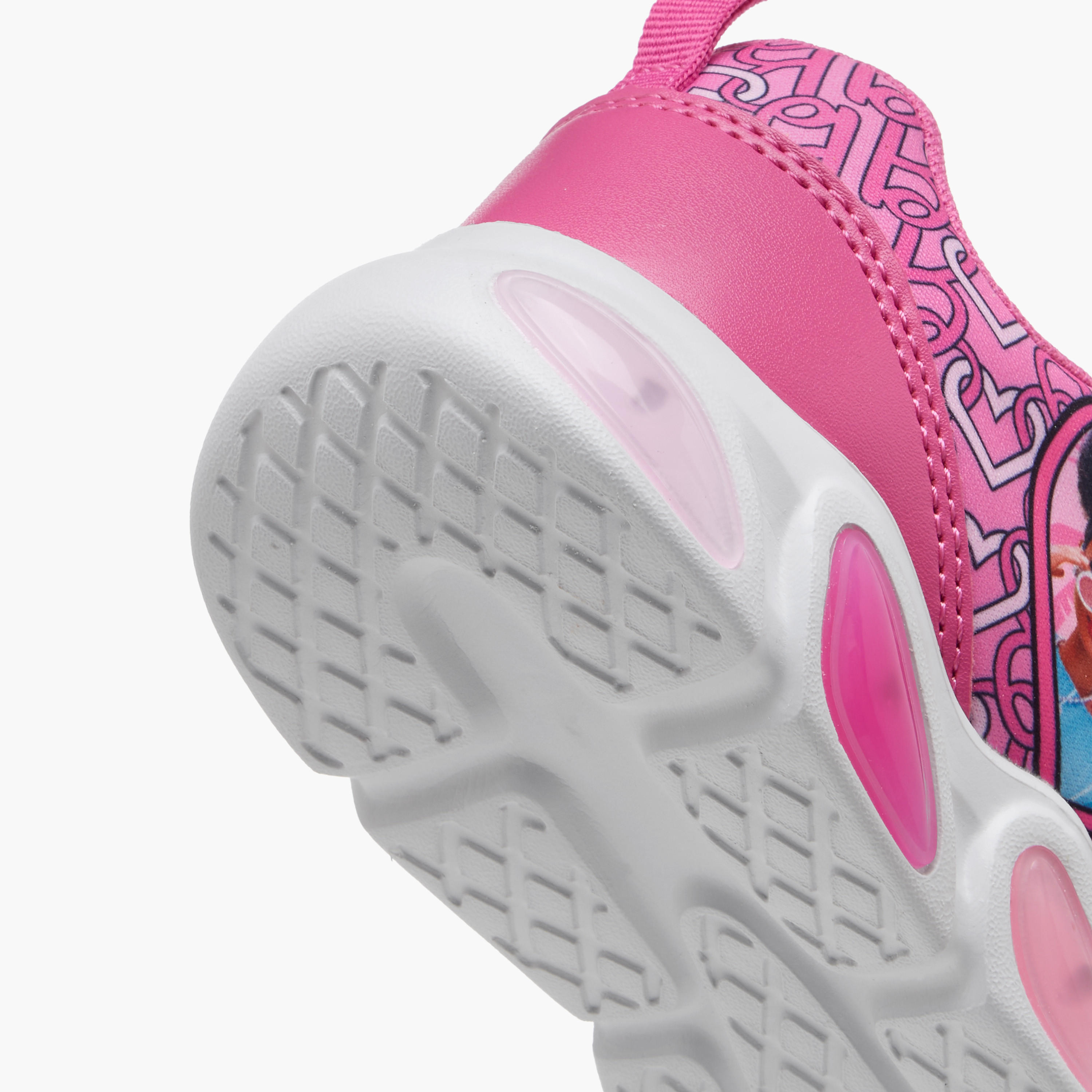 Barbie Printed Light-Up Sneakers with Hook and Loop Closure-girls-shoes-sneakers-image-5