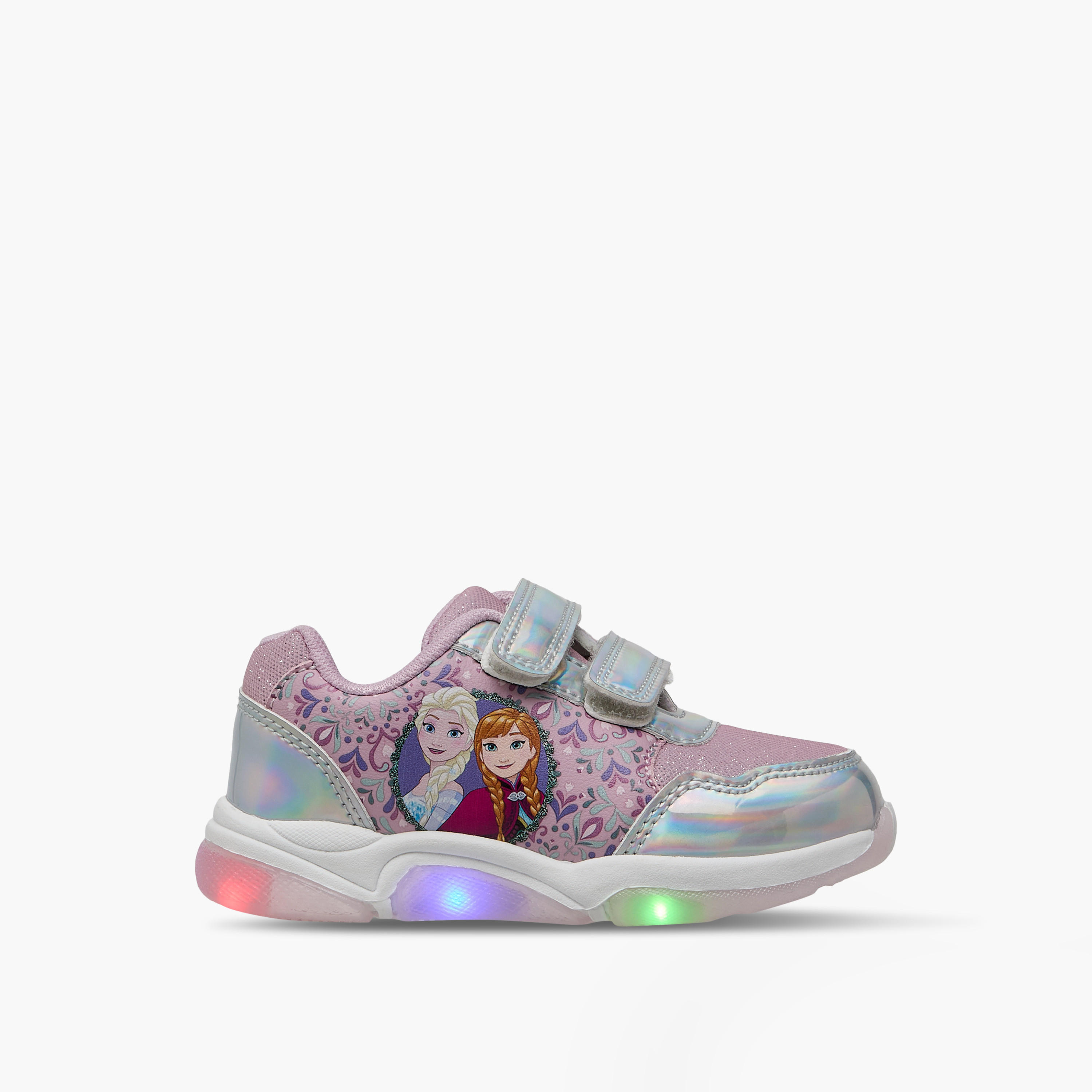 Barbie Printed Light-Up Sneakers with Hook and Loop Closure-girls-shoes-sneakers-image-4