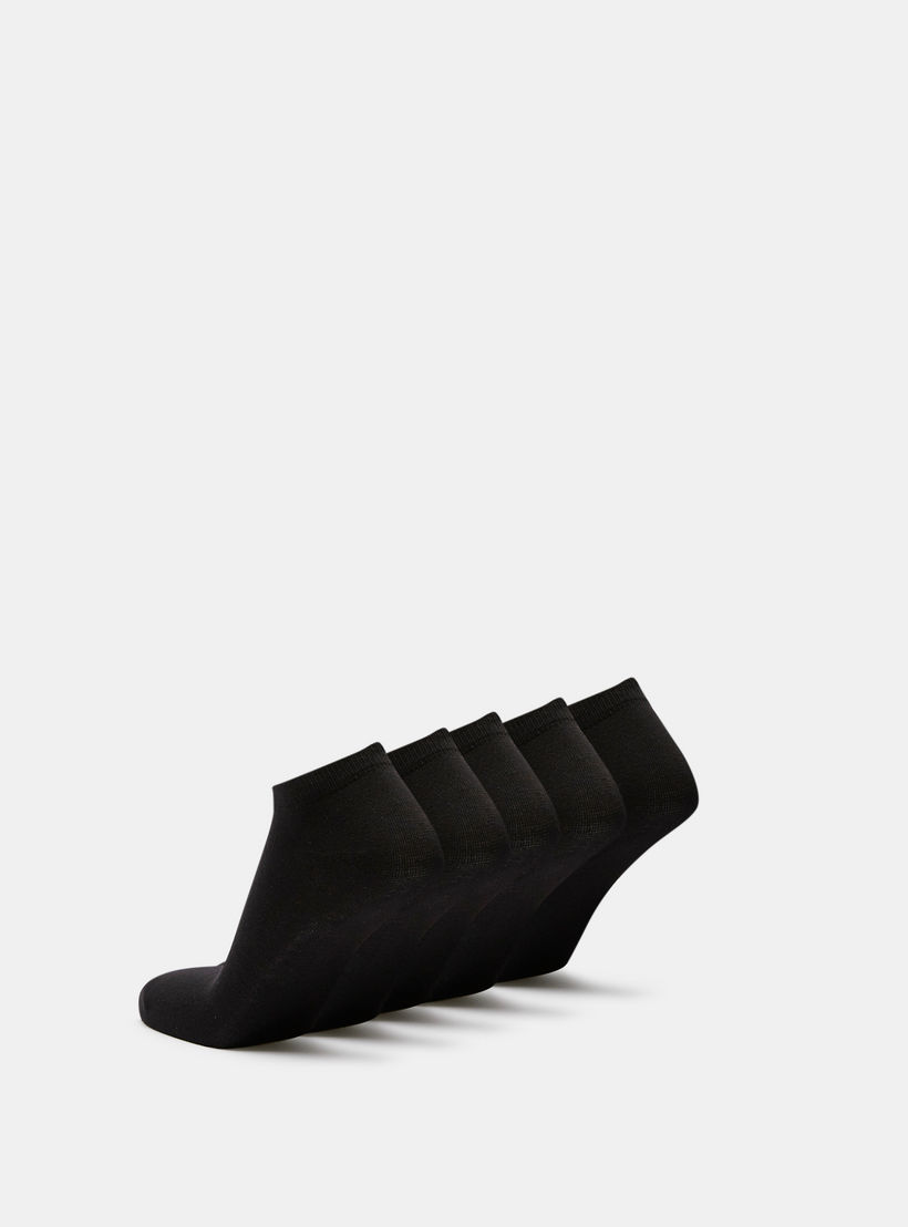 Shoemart Solid Ankle Length Socks - Set of 5-men-socks-image-2