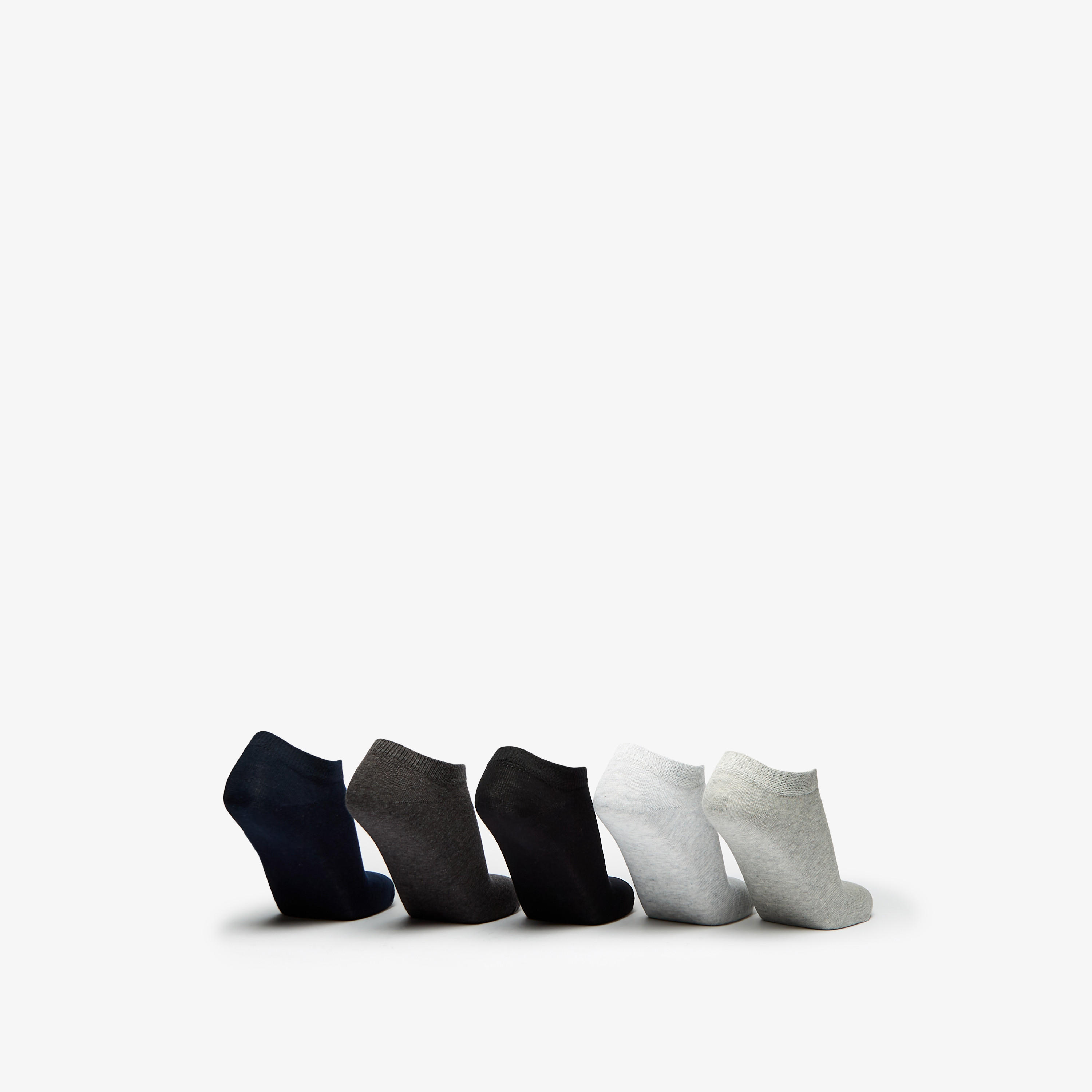 طقم جوارب 5 أزواج سادة بطول الكاحل من شومارت-men-socks-image-2